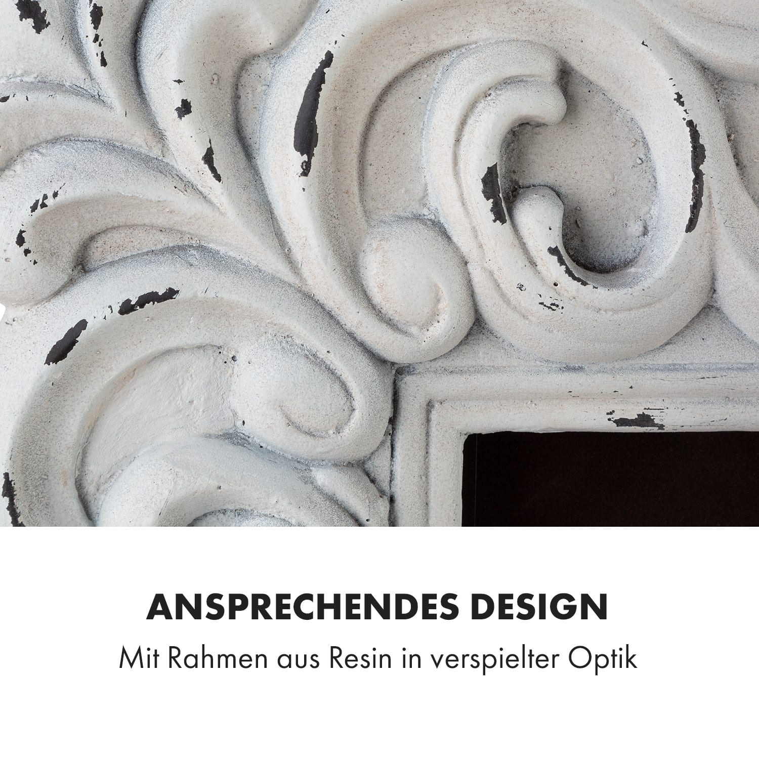 Alpbach Snow Elektrischer Kamin 1800W 2 Heizstufen 65 cm weißer Rahmen Weißwein