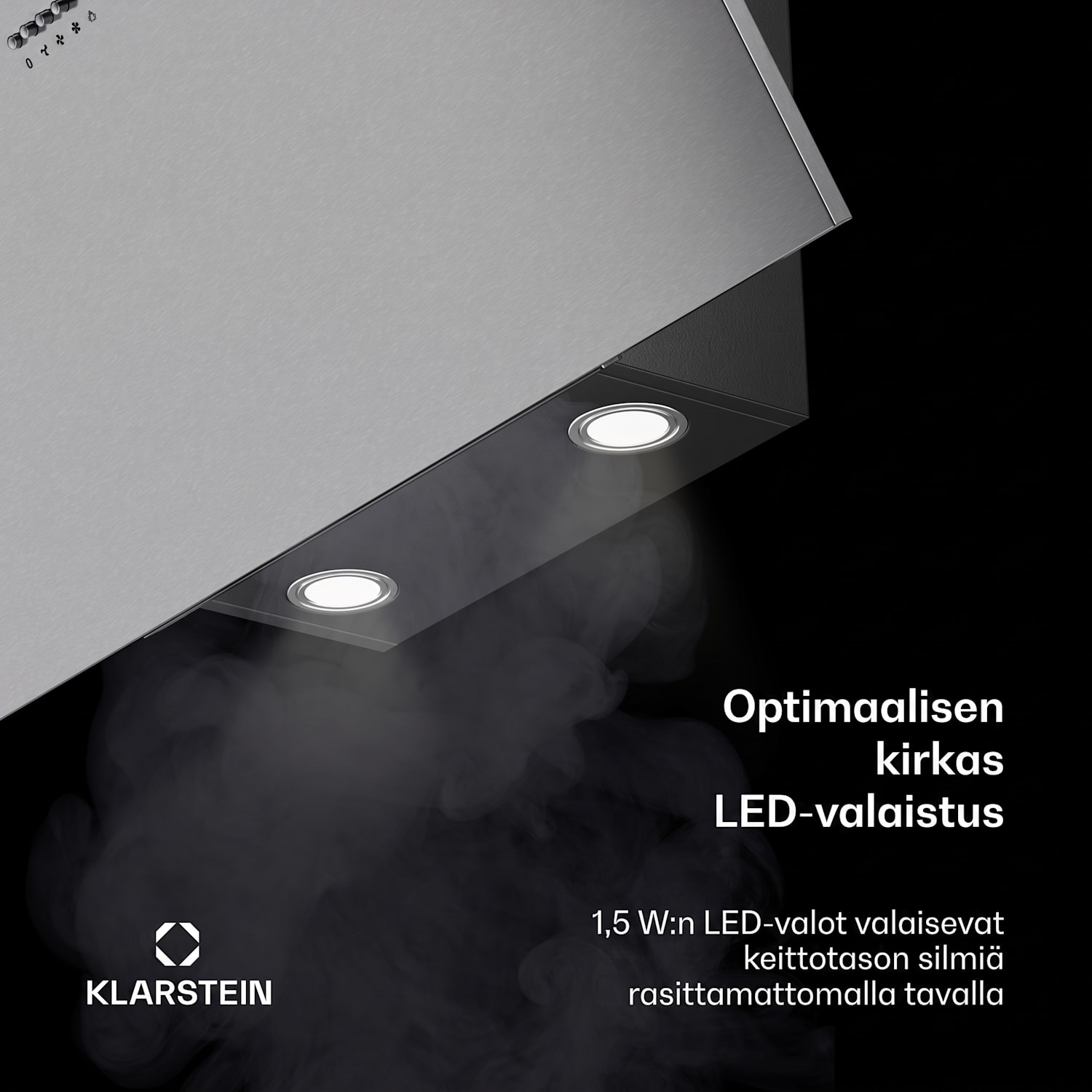 Silver Lining 90, liesituuletin, 90 cm, 568 m³/h, energialuokka A, ruostumaton teräs 90 cm | A