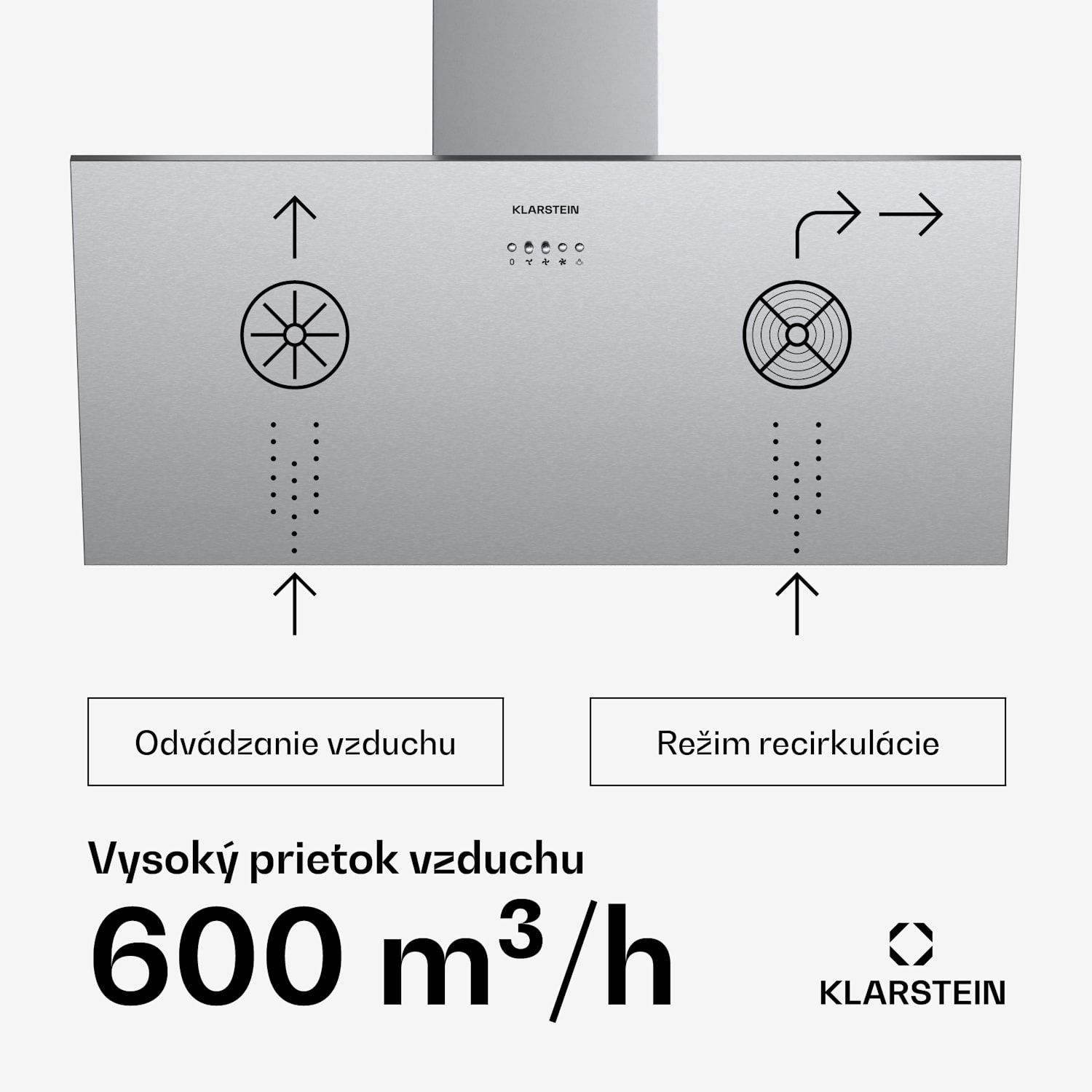 Silver Lining 90 digestor 90 cm 568 m³/h EEK A nehrdzavejúca oceľ 