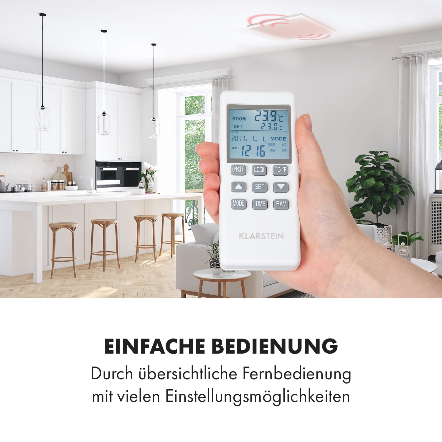 Midnight Sun plafonnnier infrarouge 70,5 x 70,5 cm 350 W blanc 