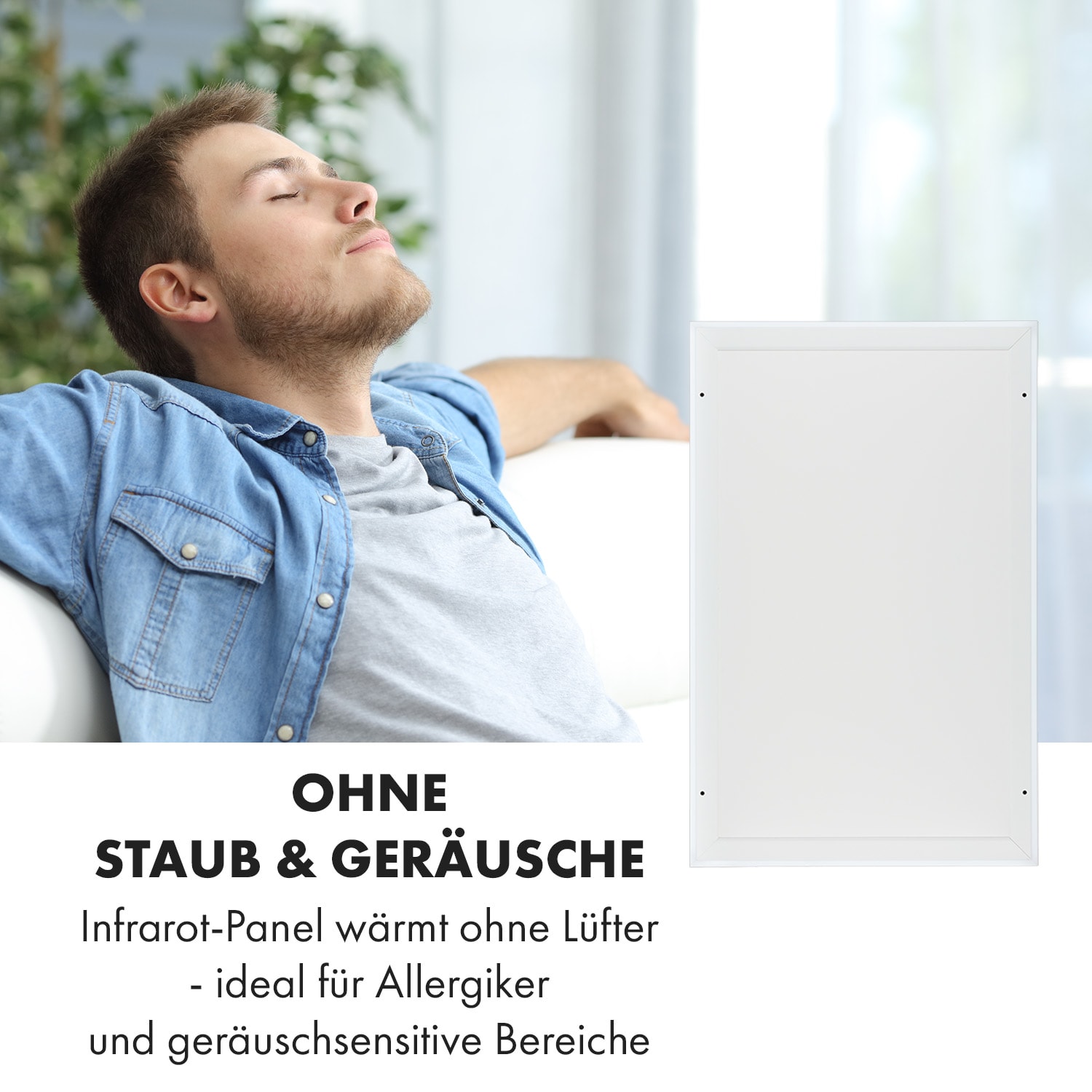 Midnight Sun chauffage infarouge de plafond 110,5 x 70,5 cm 600 W 600 W