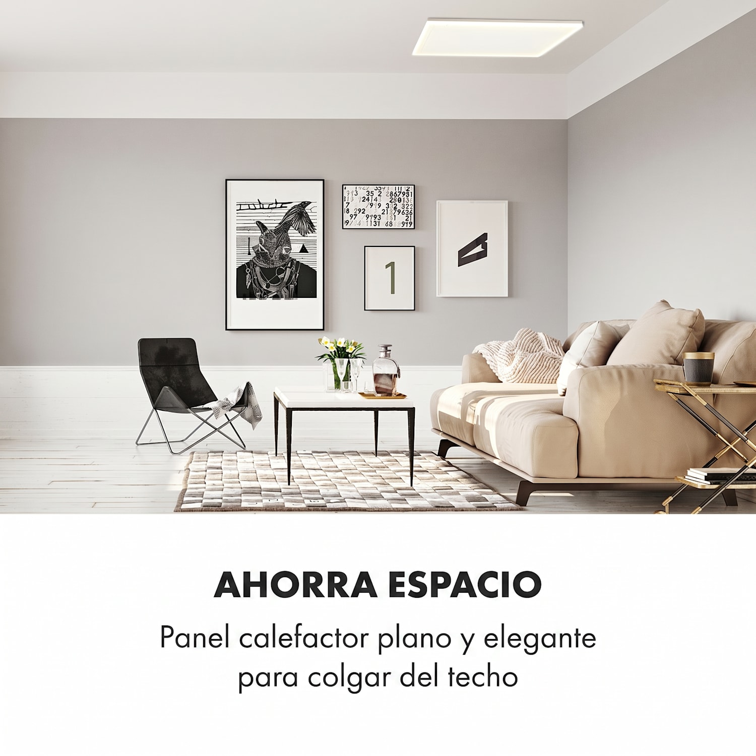 Midnight Sun Calefactor de techo por infrarrojos 110,5 x 70,5 cm 600 W 600 W