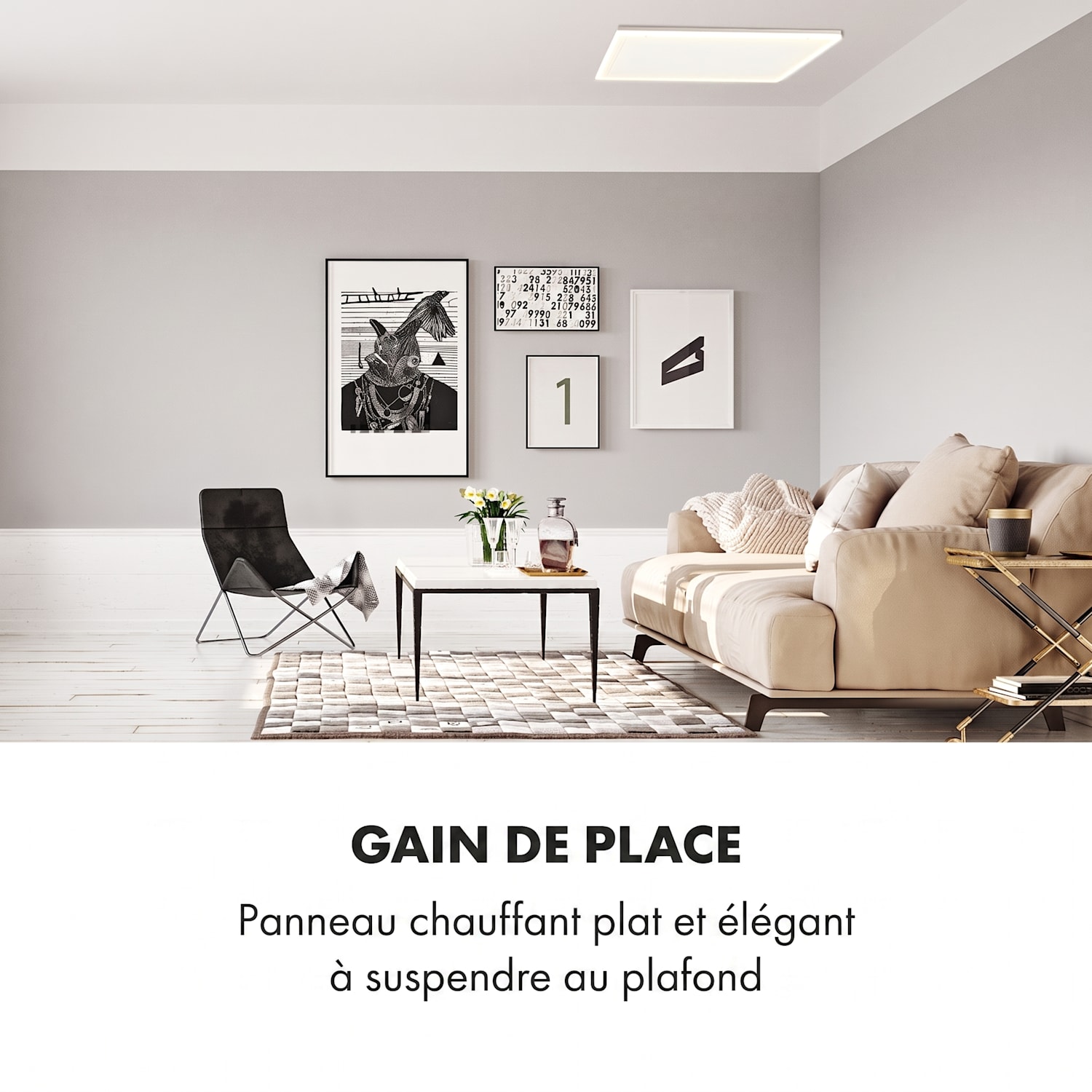 Midnight Sun infrarood plafondverwarming 110,5 x 70,5 cm 600 W 600 W