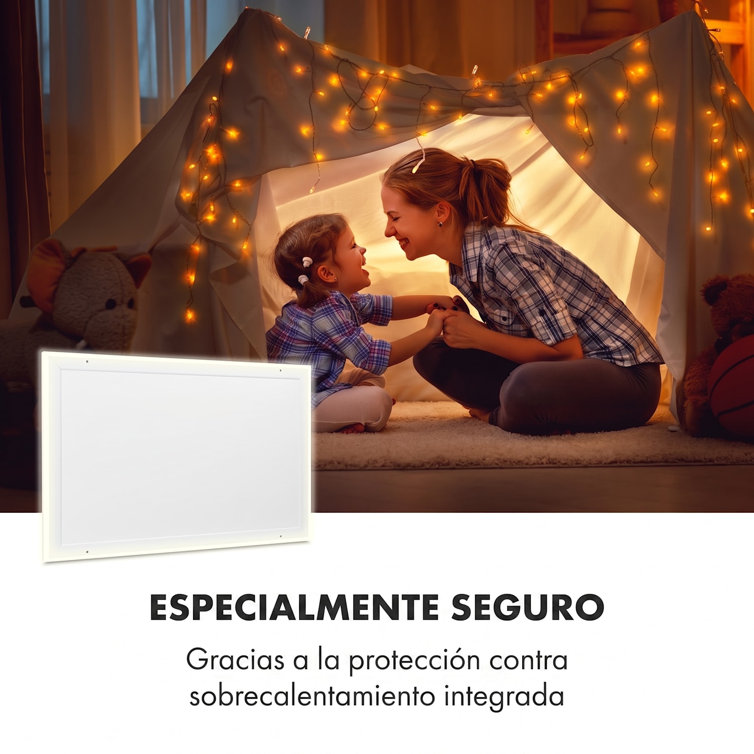 Midnight Sun Calefactor de techo por infrarrojos 130,5 x 70,5 cm 800 W Blanco 800 W