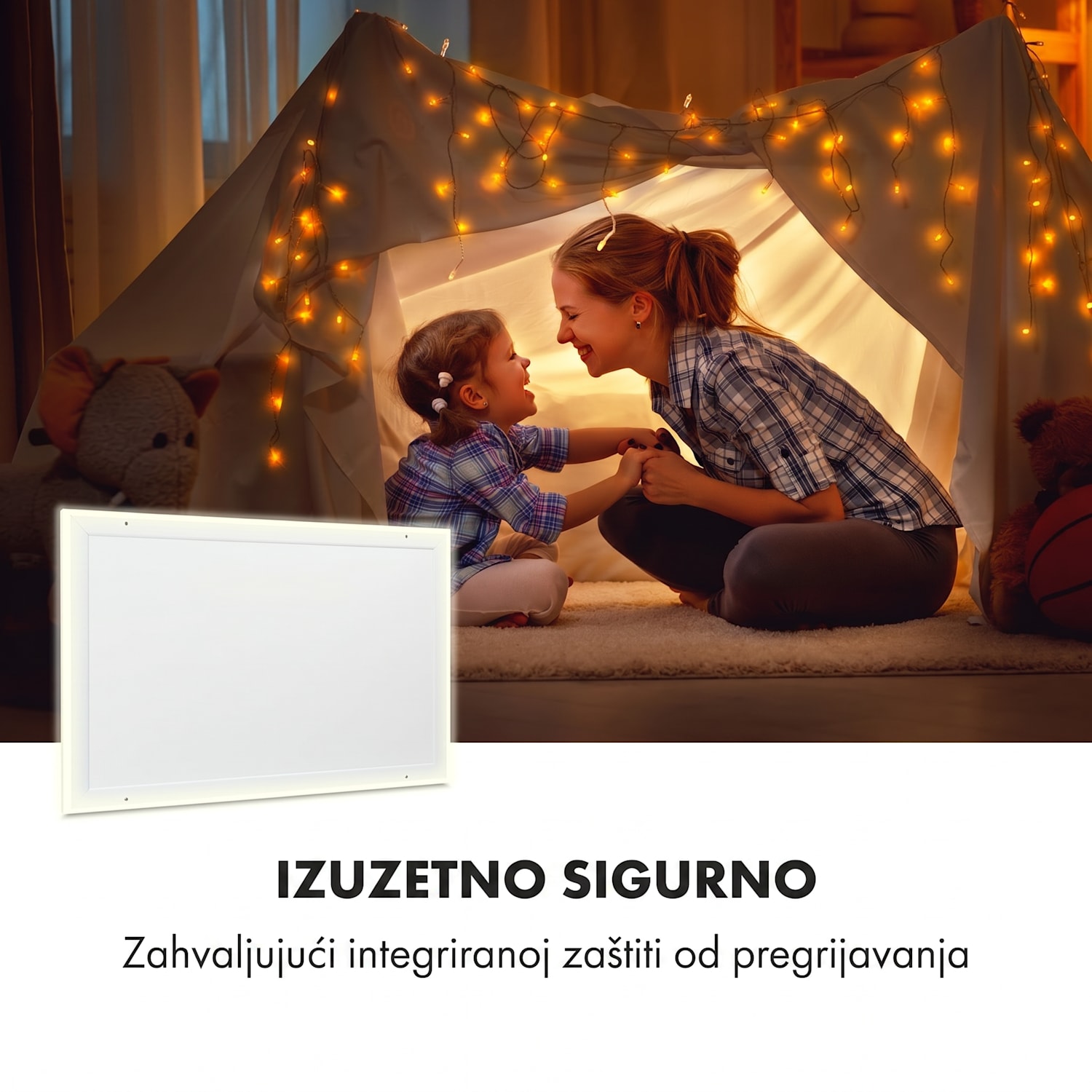 Midnight Sun, stropna infracrvena grijalica, 130,5 x 70,5 cm, 800 W, bijela 800 W