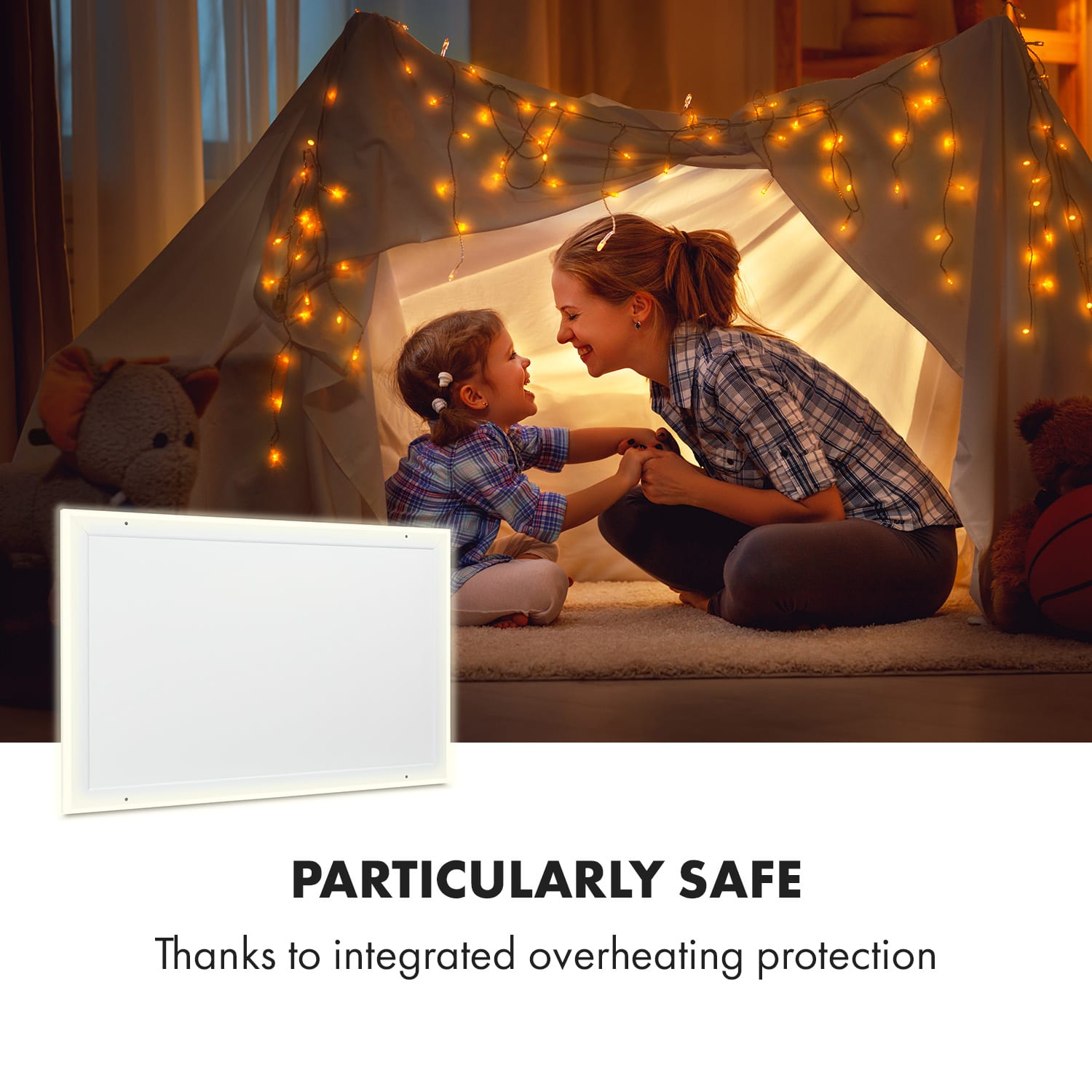 Midnight Sun, infračervený stropný ohrievač, 130,5 x 70,5 cm, 800 W, biely 800 W