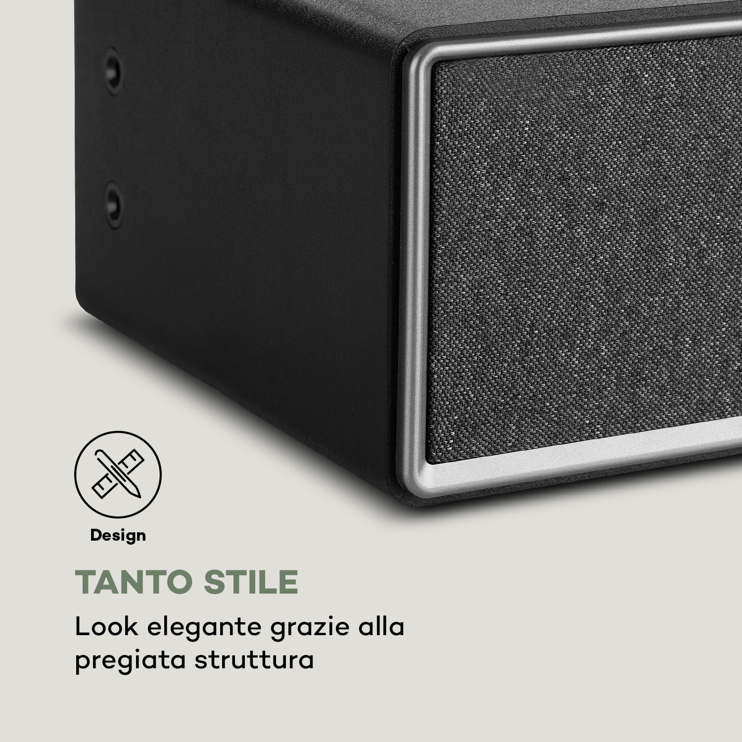 Simpfy, Cassa Wireless, DAB+/FM BT LCD, Display LCD, Alloggiamento in Legno 