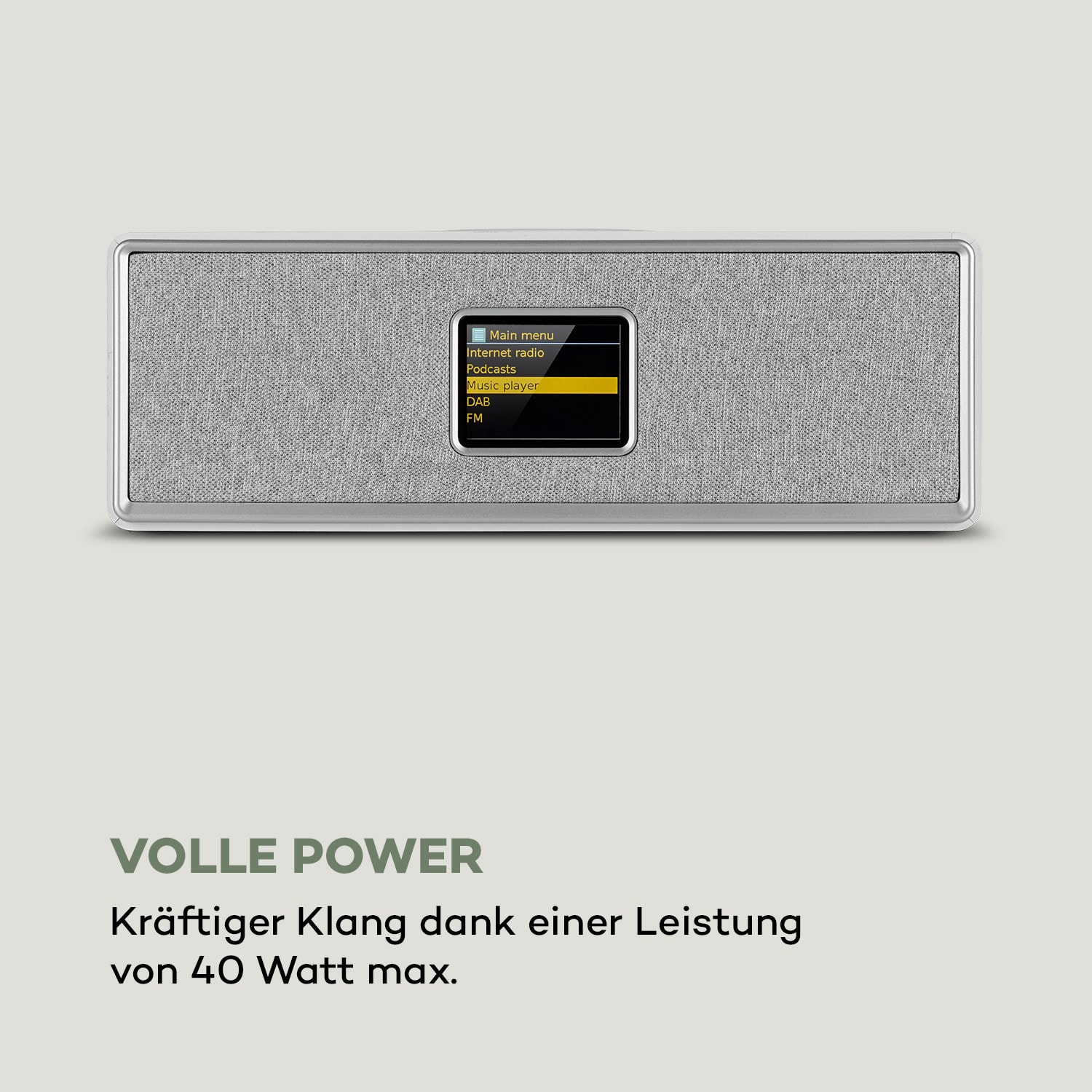 Simpfy Wireless enceinte DAB+/FM BT écran LCD boîtier en bois 