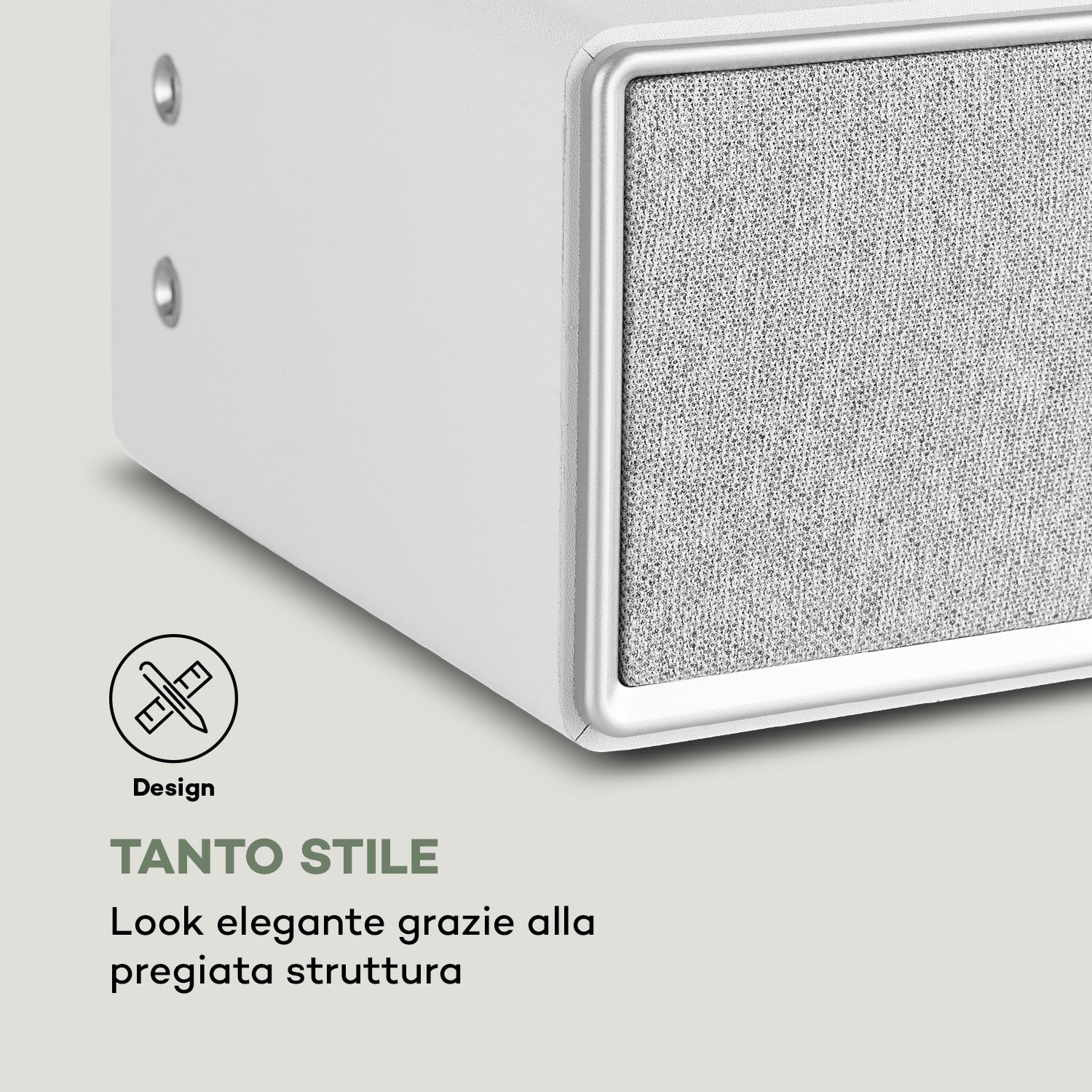 Simpfy, Cassa Wireless, DAB+/FM BT LCD, Display LCD, Alloggiamento in Legno 