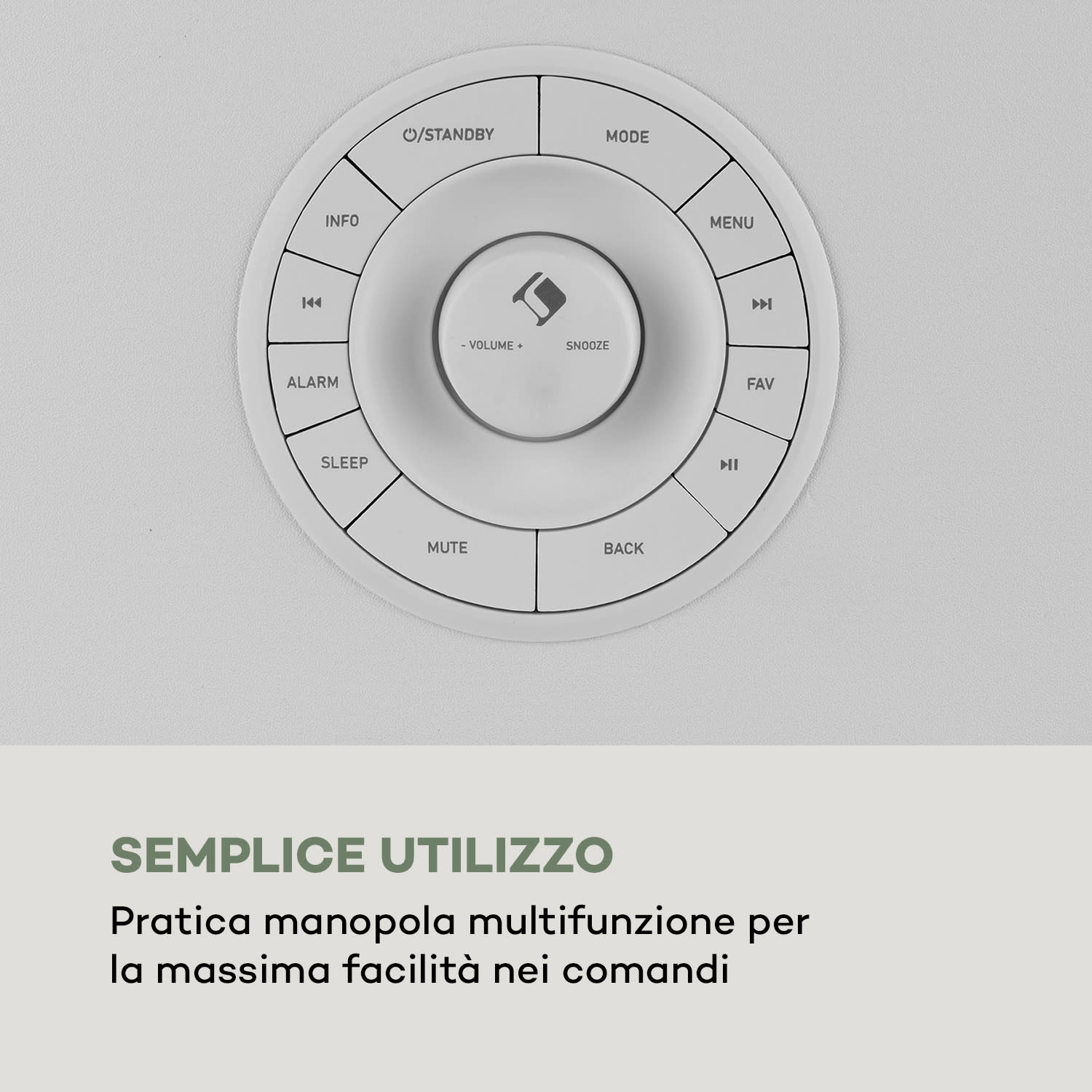 Simpfy, Cassa Wireless, DAB+/FM BT LCD, Display LCD, Alloggiamento in Legno 