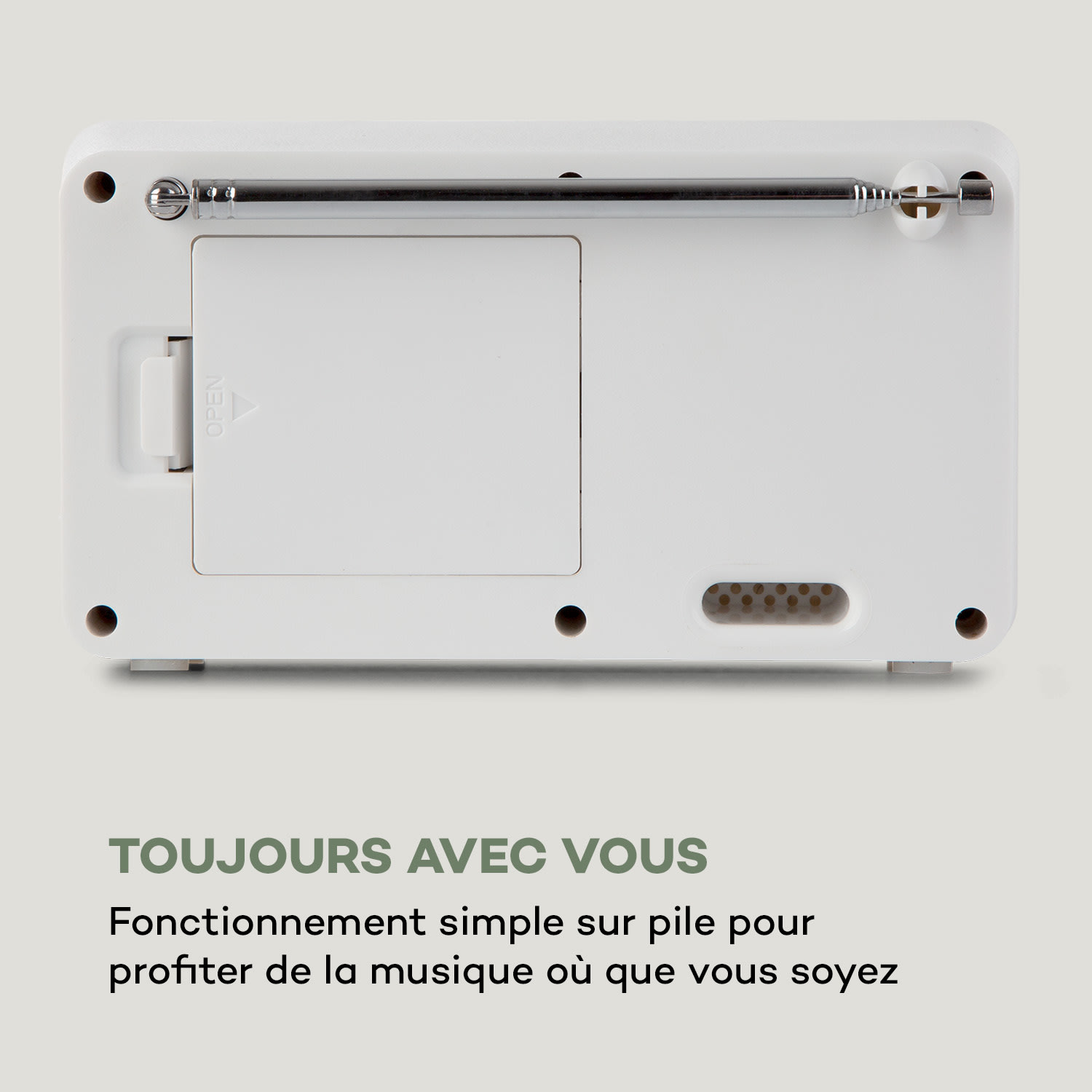 Commuter radio numérique DAB+/FM AUX 2.4" écran TFT blanche Mono | Blanc