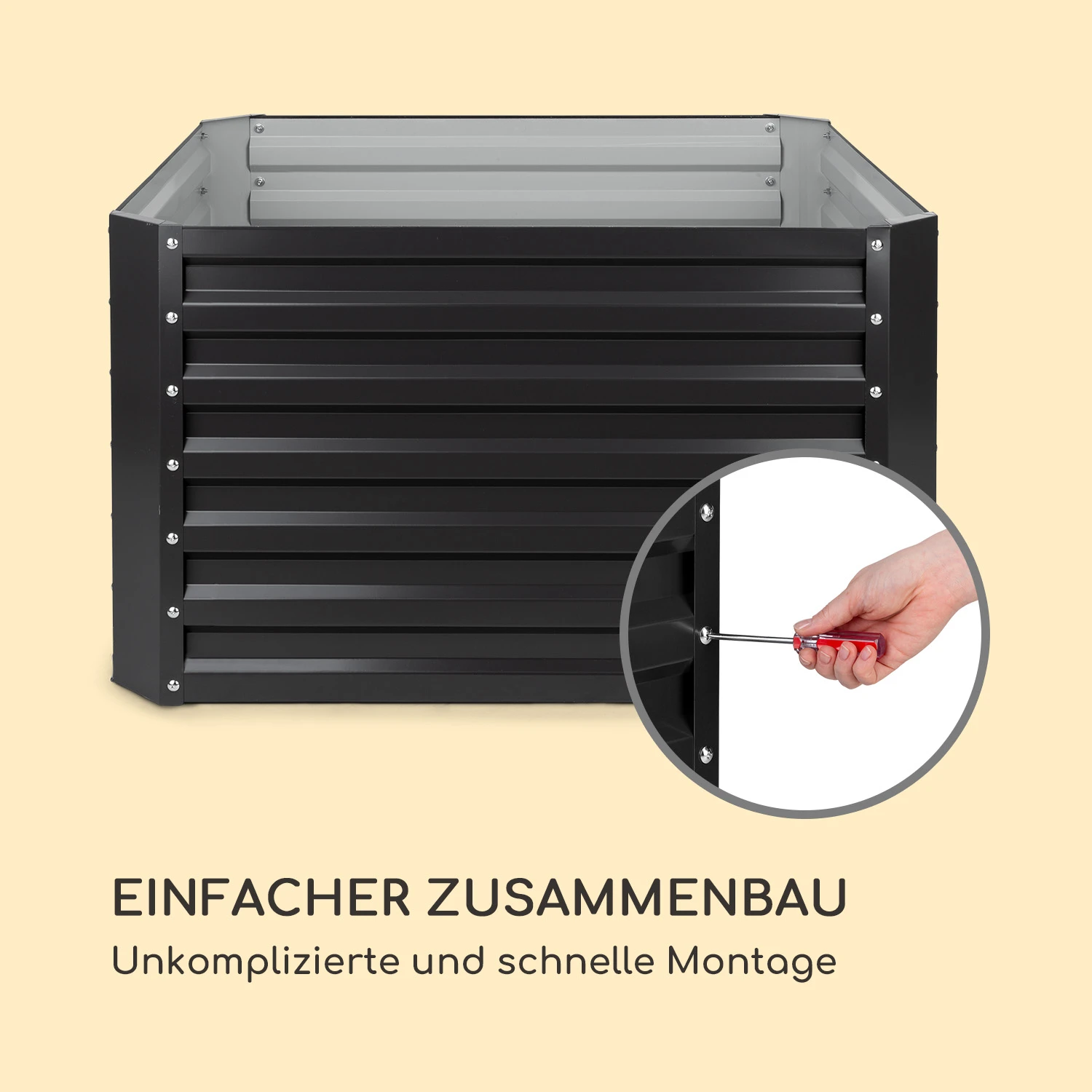 Rubal blumfeldt        Terrabox 100x100x60 cm Hochbeet AnthrazitQA 5555