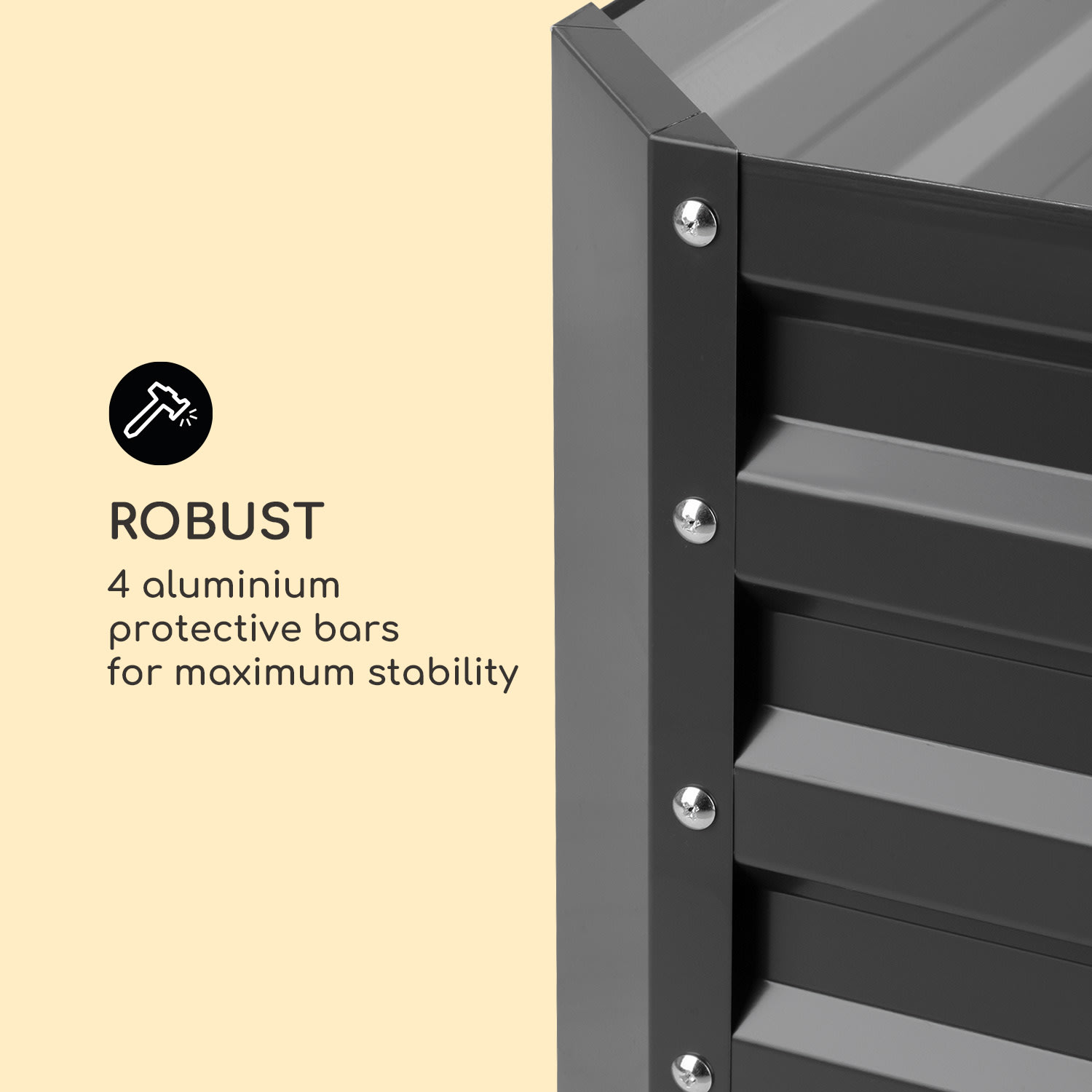 Blum High Grow Straight, magaságyás, 100 x 60 x 100 cm, 600 l, acél 100 x 100 x 60 cm | Antracit