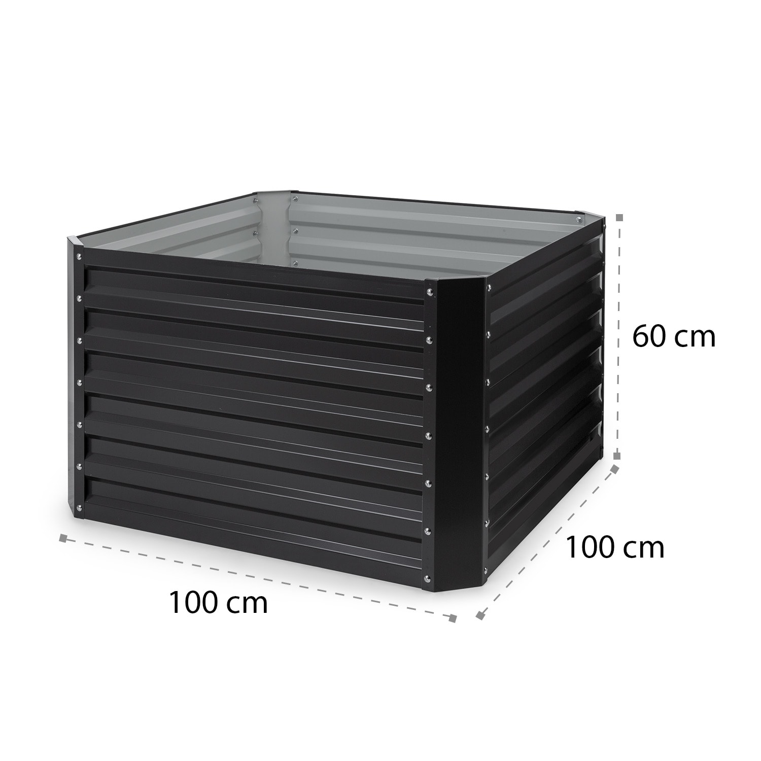 Blum High Grow Straight, magaságyás, 100 x 60 x 100 cm, 600 l, acél 100 x 100 x 60 cm | Antracit
