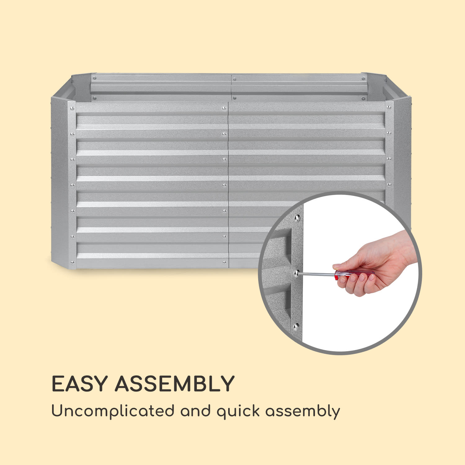 Blum High Grow Straight, kohopenkki, 120 x 60 x 60 cm, 432 l, terästä 120 x 60 x 60 cm | Hopea