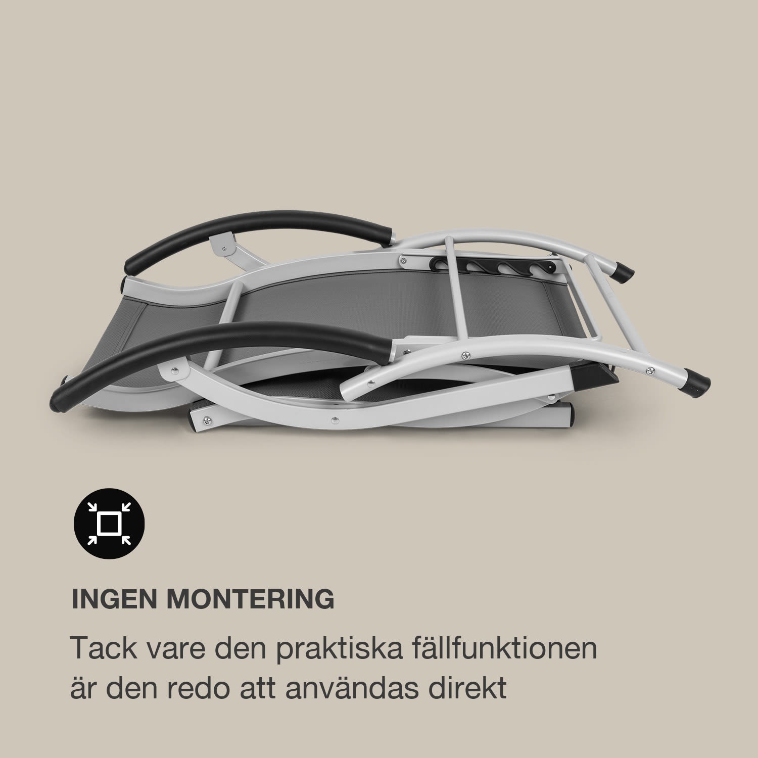 Sunnyvale Liggfåtölj med fotdel aluminium 4 nivåer Mörkgrå