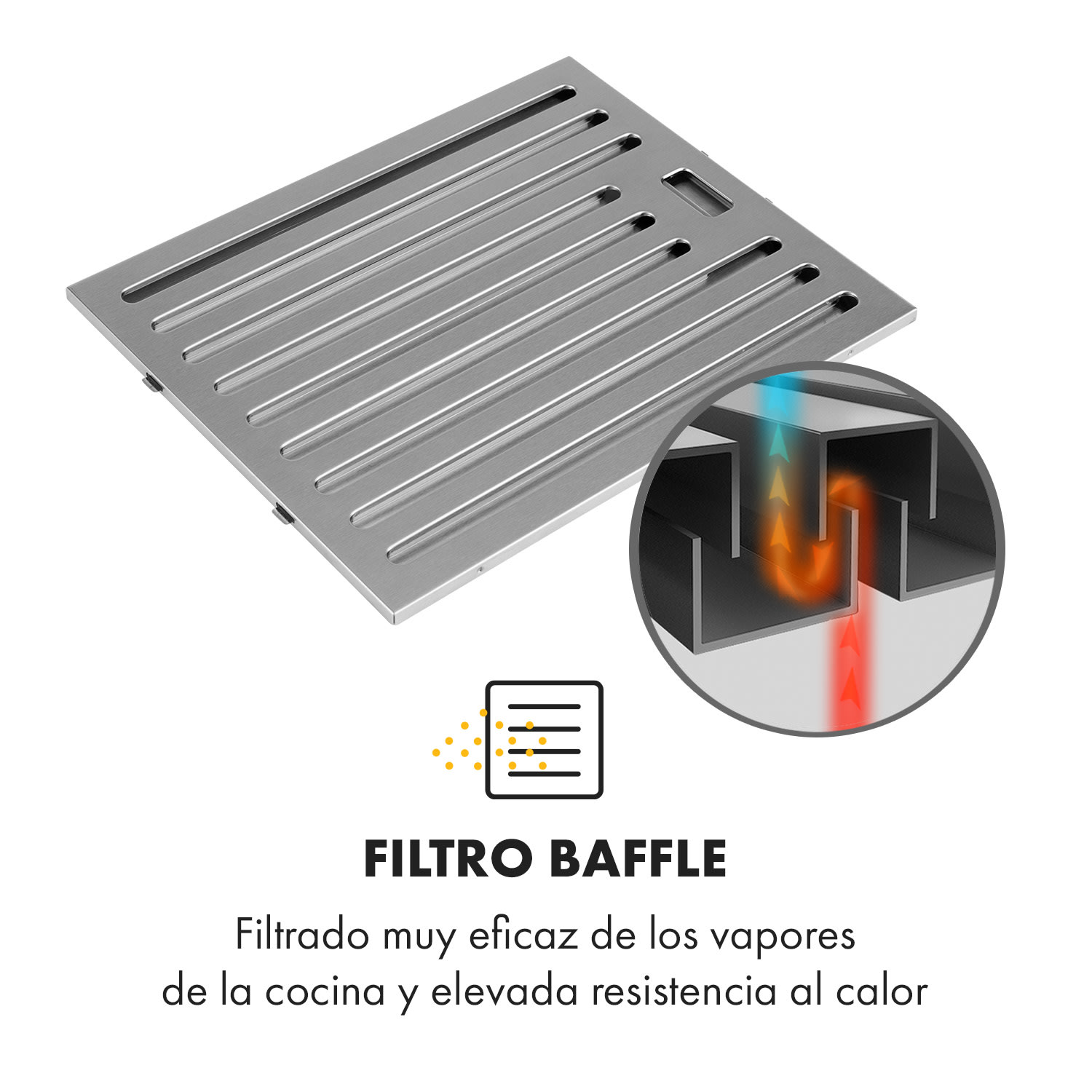 Purista Americana Campana extractora filtro deflector 306 m³/h 