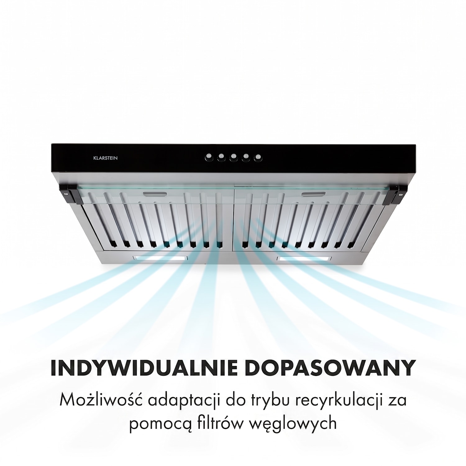 Purista Americana, okap kuchenny podszafkowy, filtr z przegrodą, 306 m³/h 