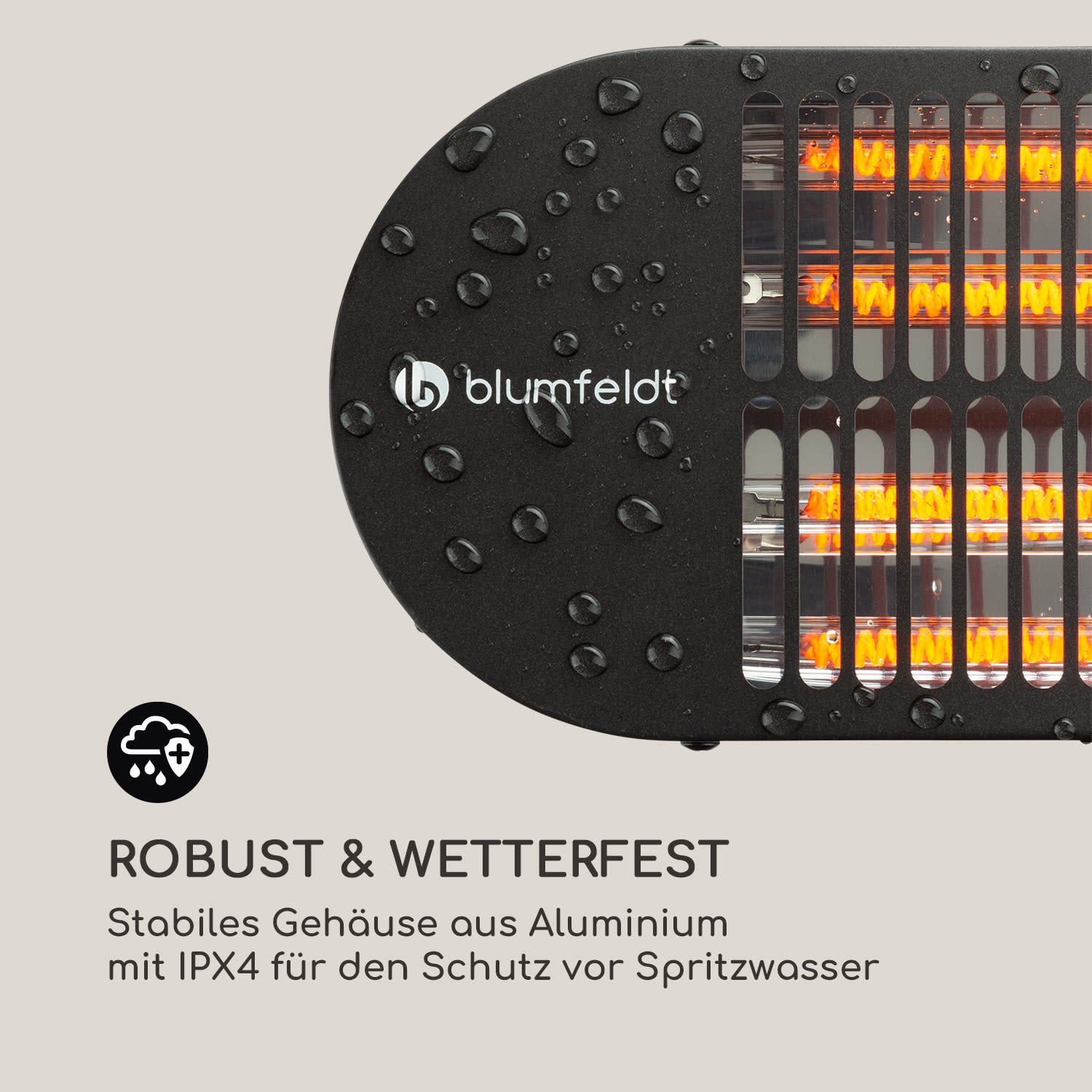 Gold Bar 2000 Swing Infrarotheizstrahler 2000W 60° Oszillation Schwarz