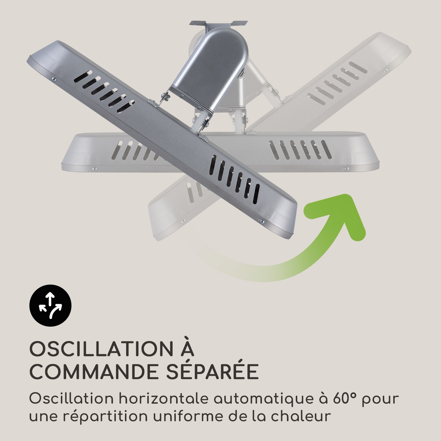 Gold Bar 2000 Swing infrarood terrasverwarmer 2000W 60° oscillatie 