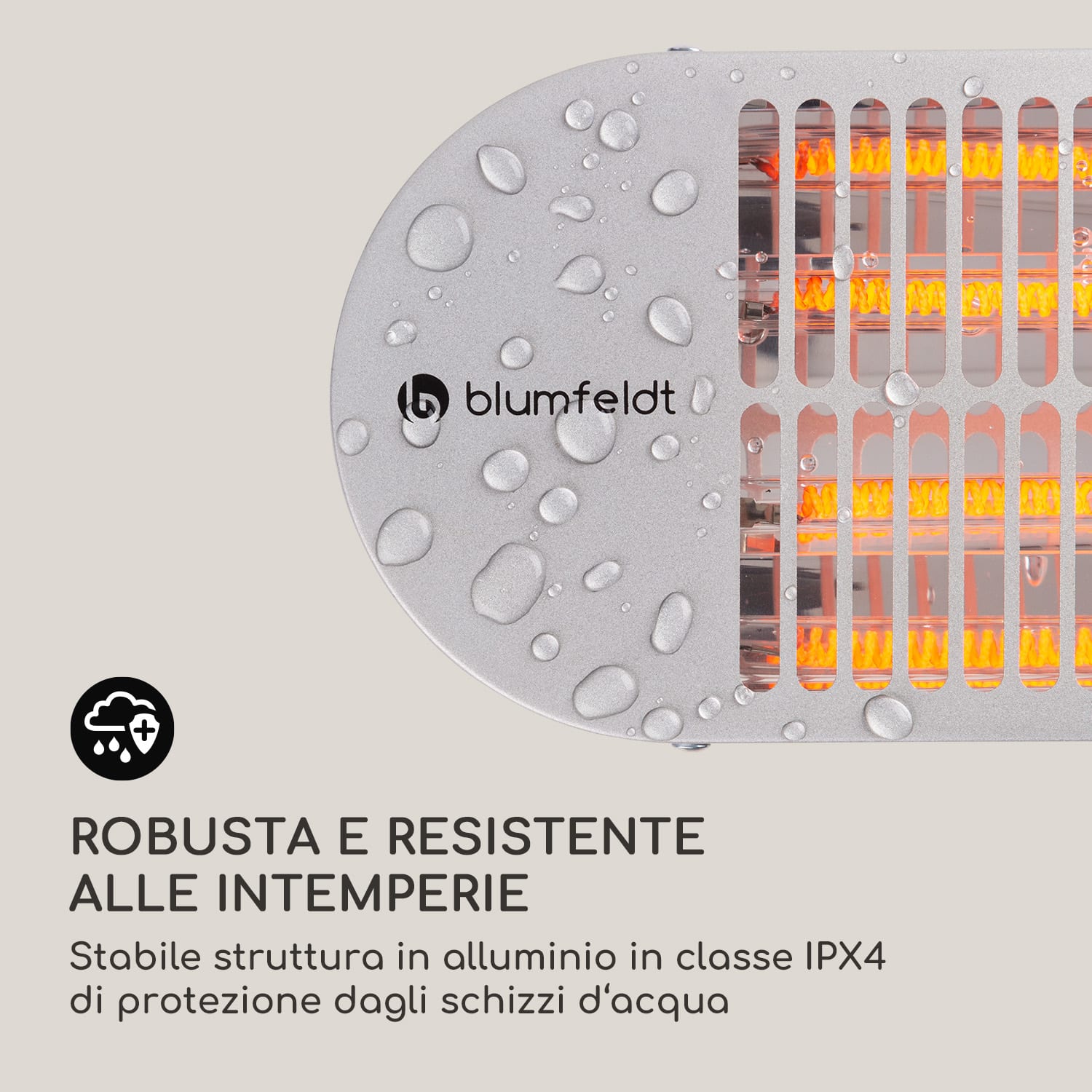 Gold Bar 2000 Swing, Stufa a Infrarossi, Oscillazione a 60°, 2000W Grigio chiaro