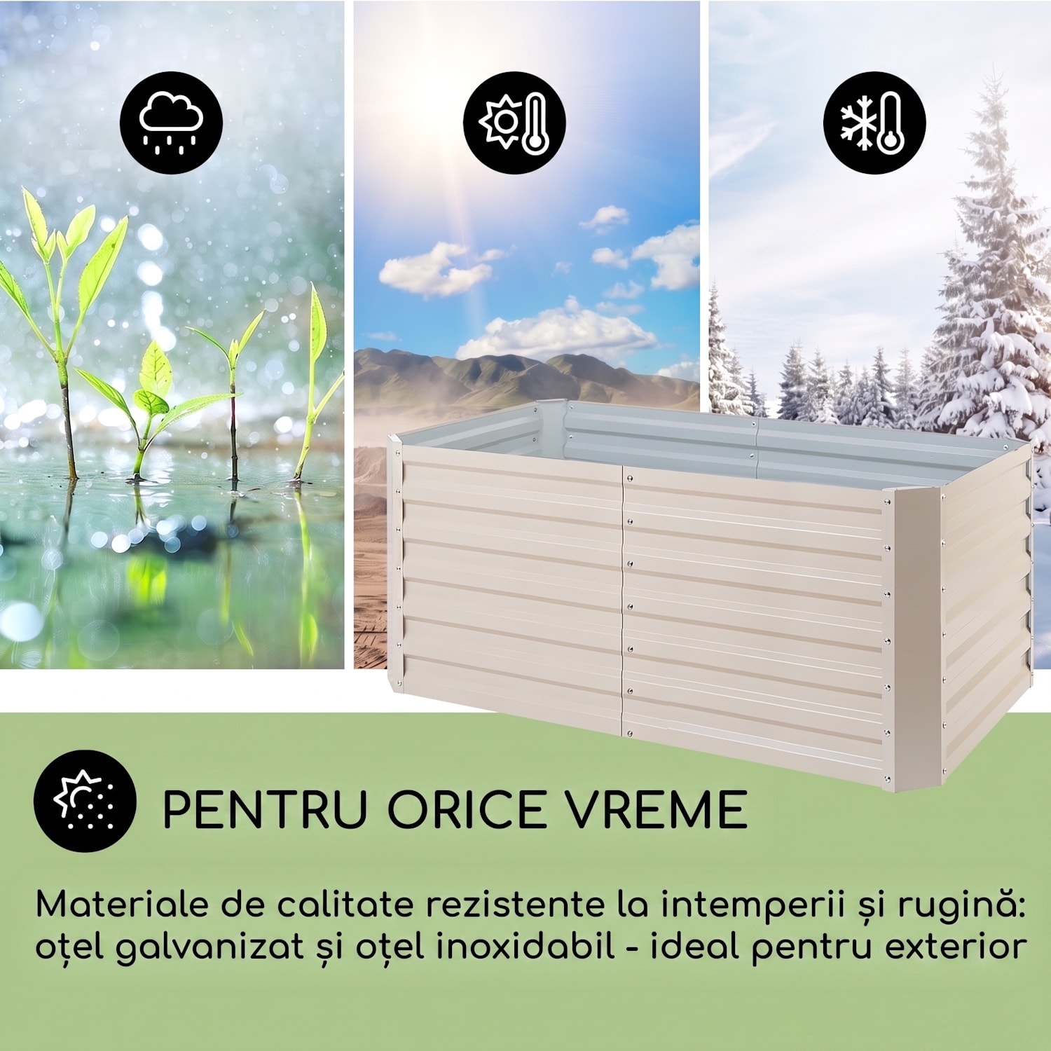Blum High Grow Straight, pat ridicat, 120 x 60 x 60 cm, 432 litri, oțel 120 x 60 x 60 cm | Crem