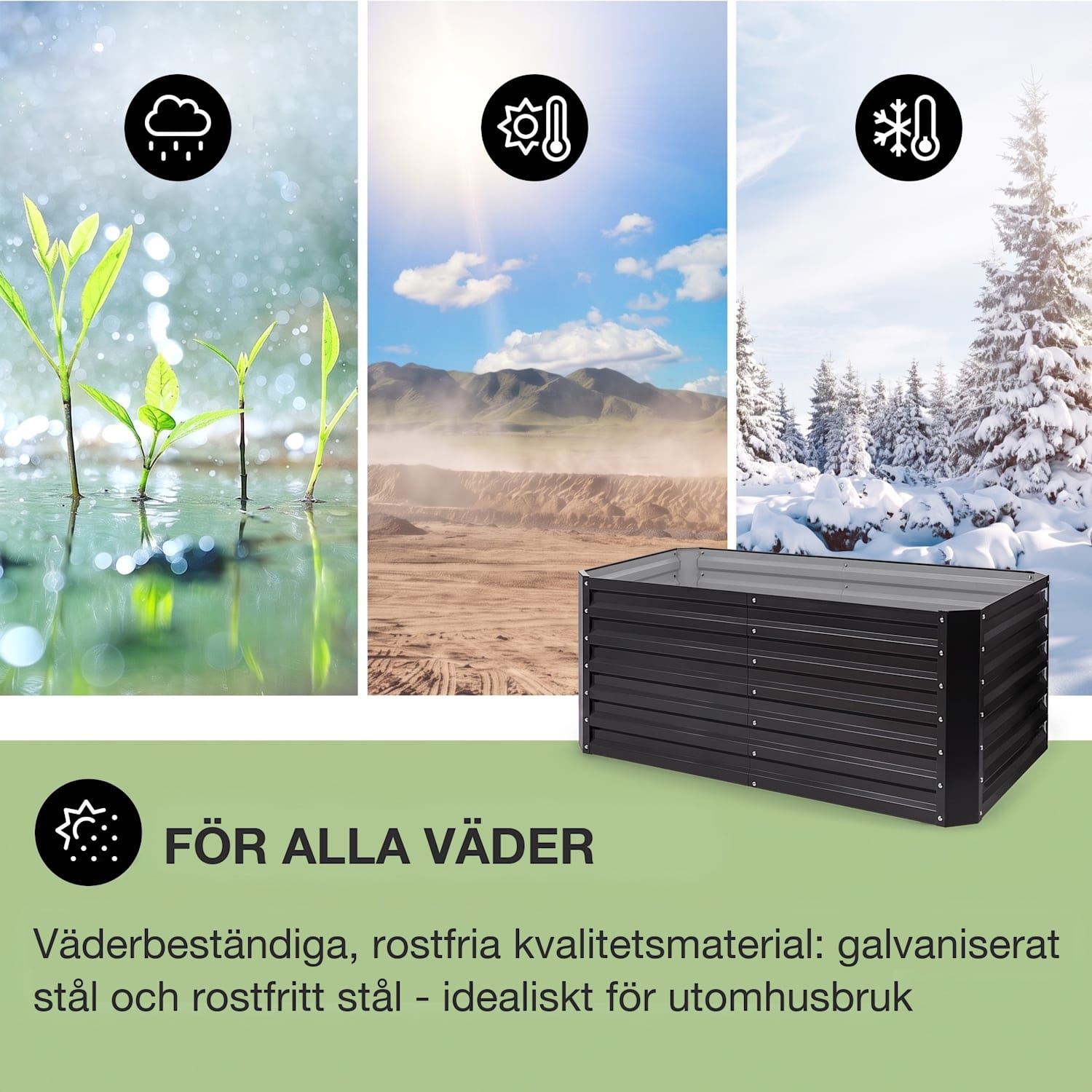 Blum High Grow Straight Pallkrage 120x60x60cm 432l stål 120 x 60 x 60 cm | Antracit