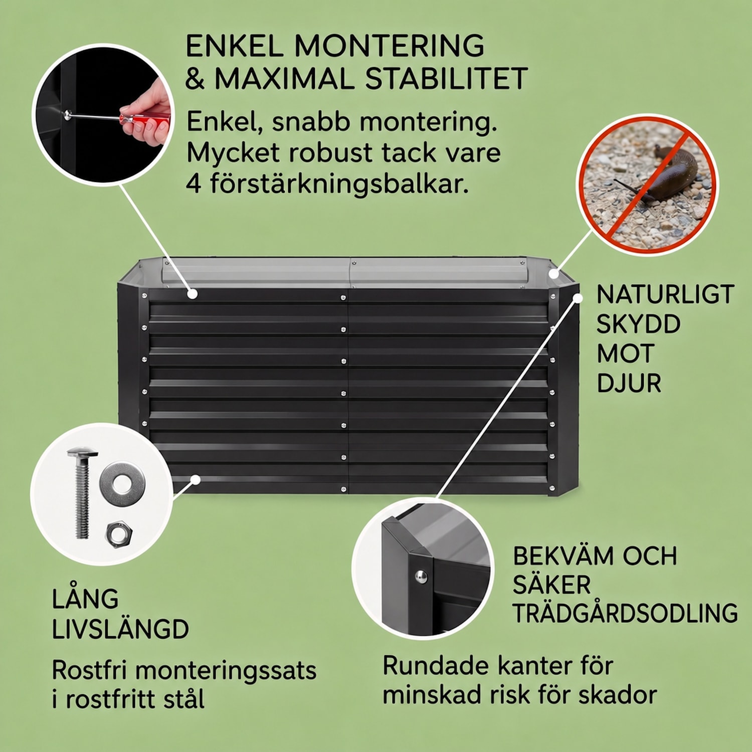 Blum High Grow Straight Pallkrage 120x60x60cm 432l stål 120 x 60 x 60 cm | Antracit