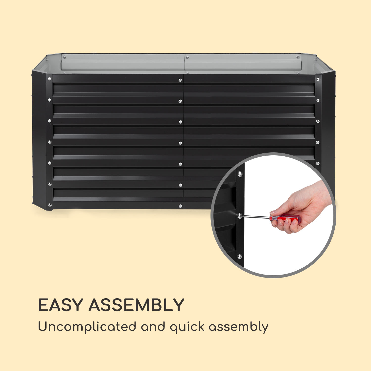 High Grow Straight, visoka greda, 120 x 60 x 60 cm, 432 l, jeklo 120 x 60 x 60 cm | Antracit