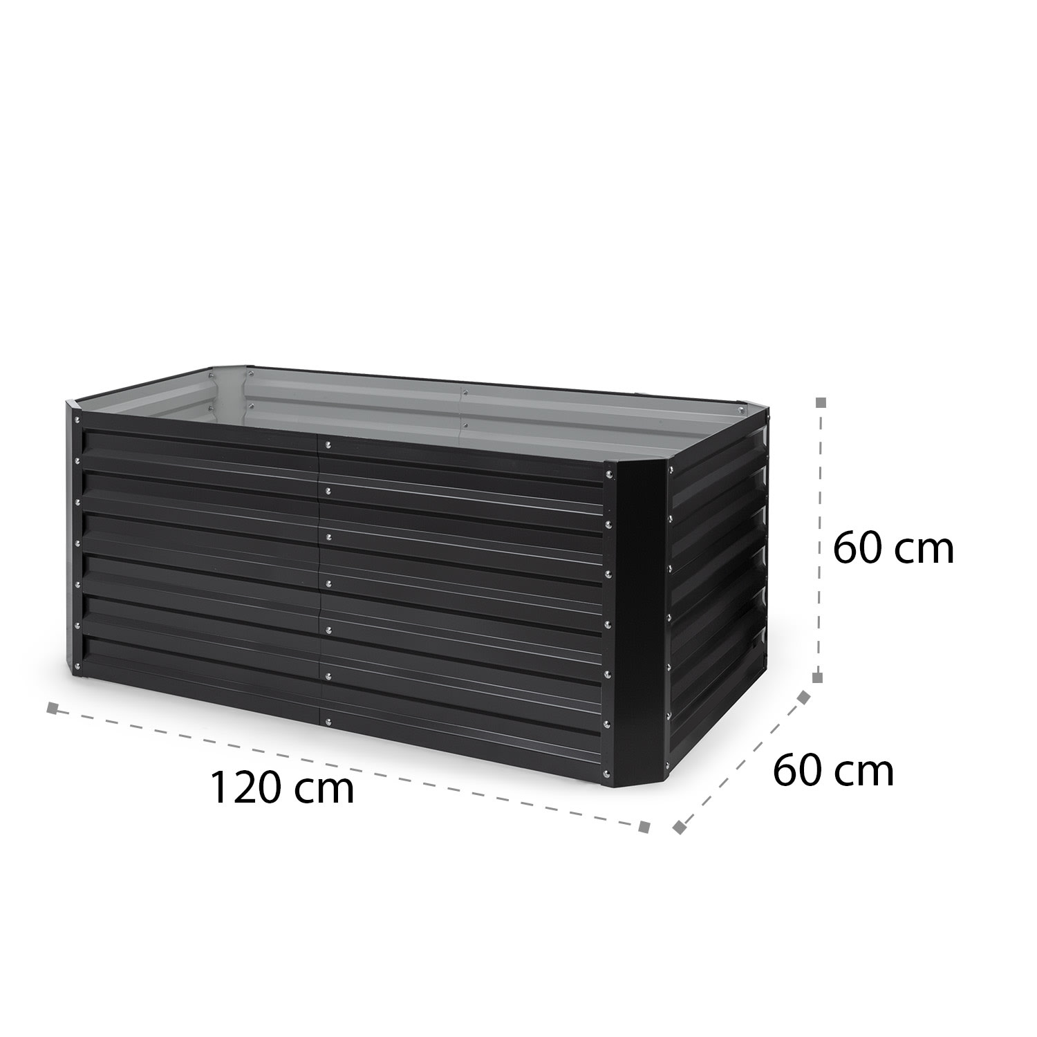 Blum High Grow Straight Jardinera elevada 120 x 60 x 60 cm 432 litros acero 120 x 60 x 60 cm | Antracita