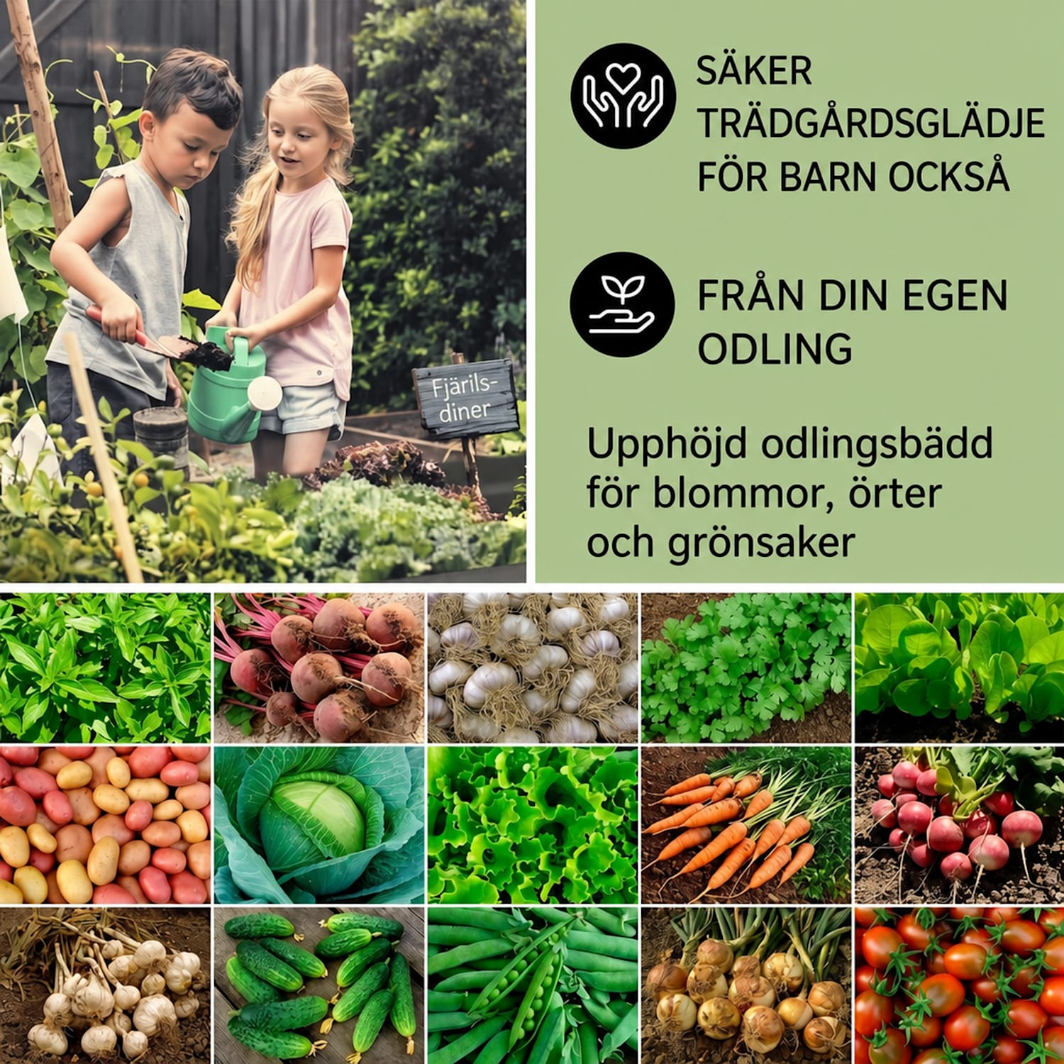 High Grow Straight upphöjd odlingsbädd 200x60x100 cm 1200 l stål 200 x 100 x 60 cm | Creme