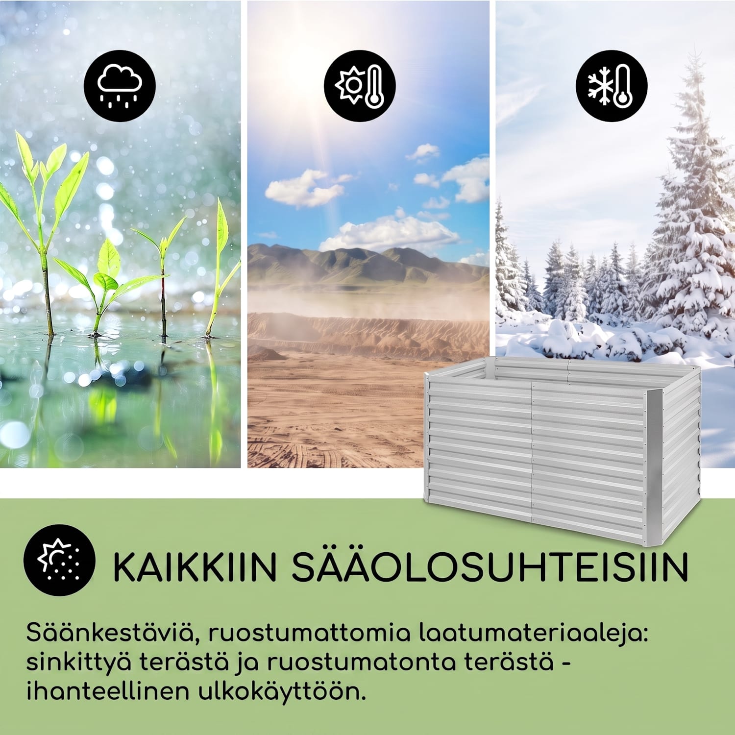 Blum High Grow Straight, kohopenkki, 200 x 90 x 100 cm, 1800 l, teräs 200 x 100 x 90 cm | Hopea