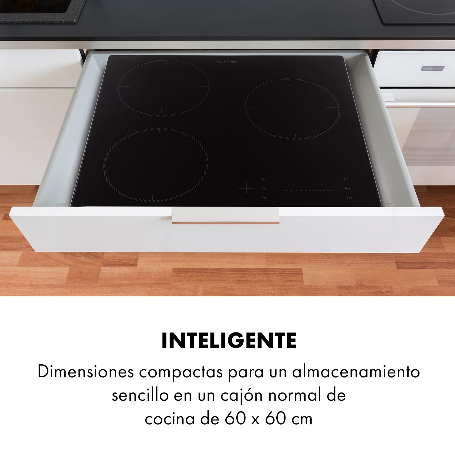 TrinityCook Placa de inducción 3400W Control táctil Cristal 
