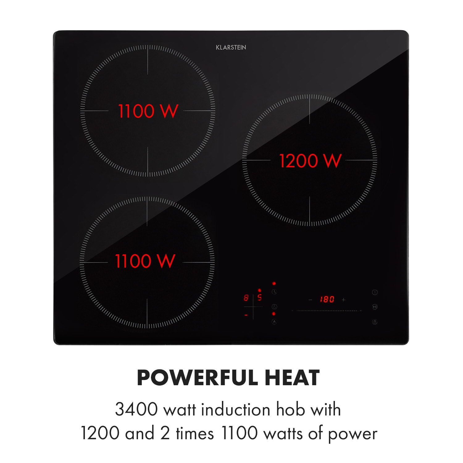 TrinityCook, indukčná varná doska, 3400 W, dotykové ovládanie, sklo 