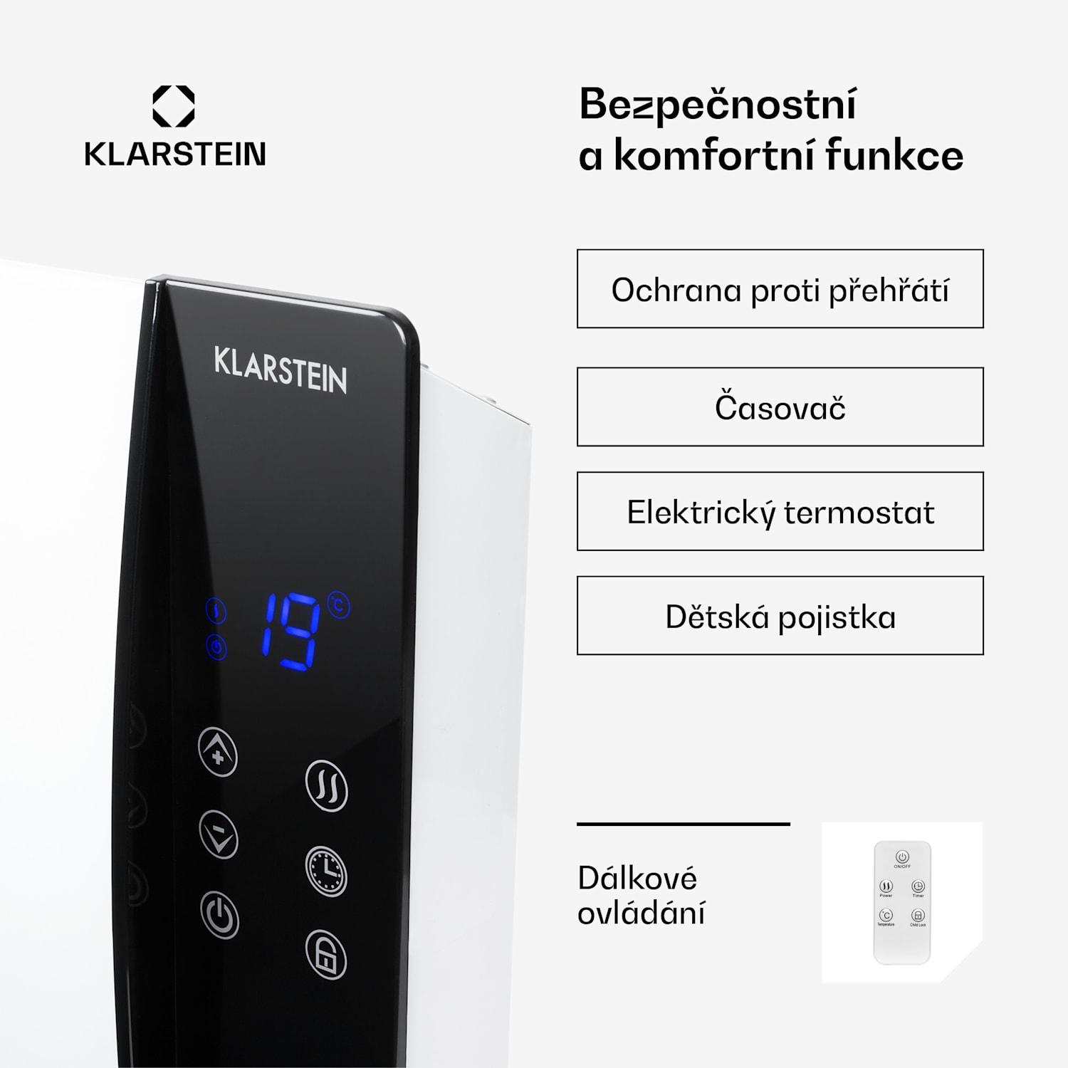 Lindholm, konvektor, termostat, časovač, 2000 W Bílá