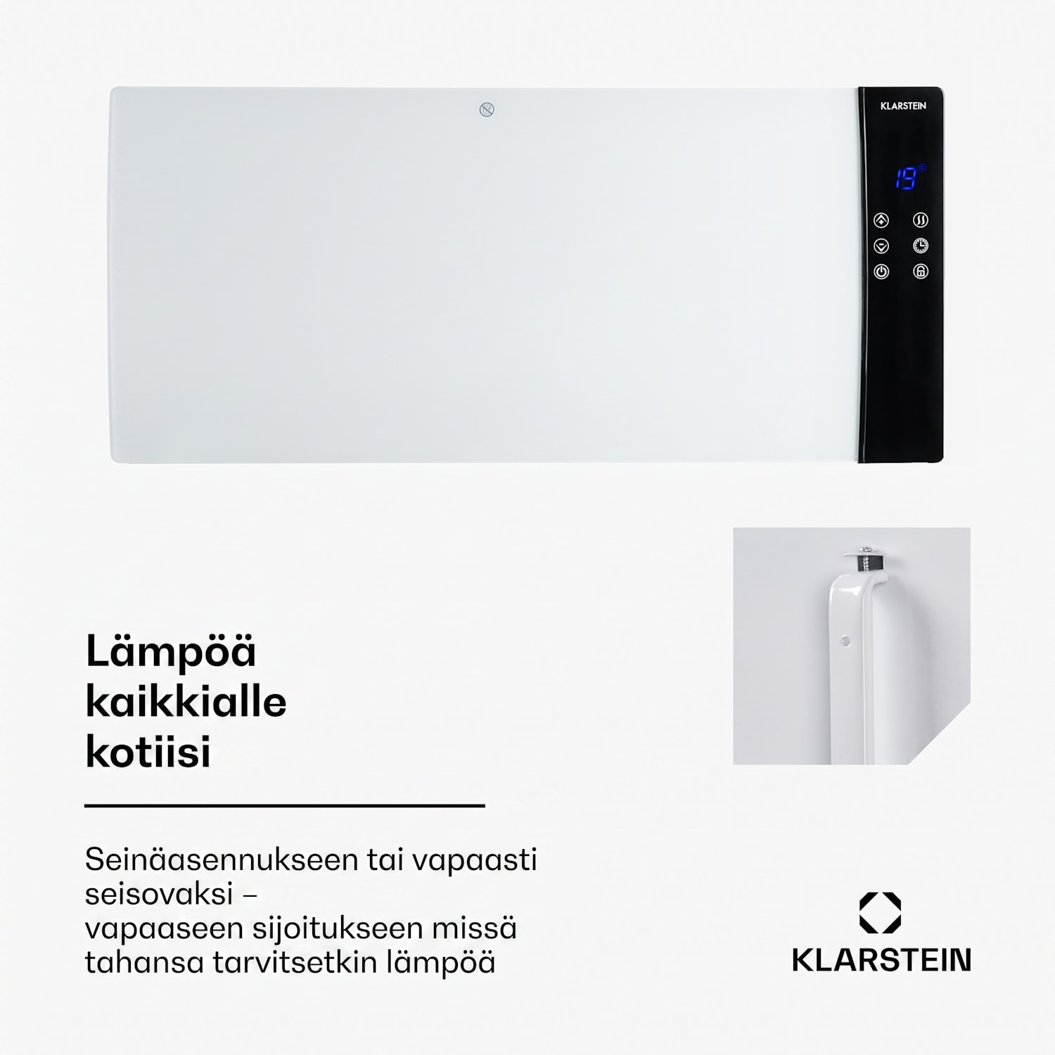 Lindholm, konvektorilämmitin, termostaatti, ajastin, 2000 W Valkoinen