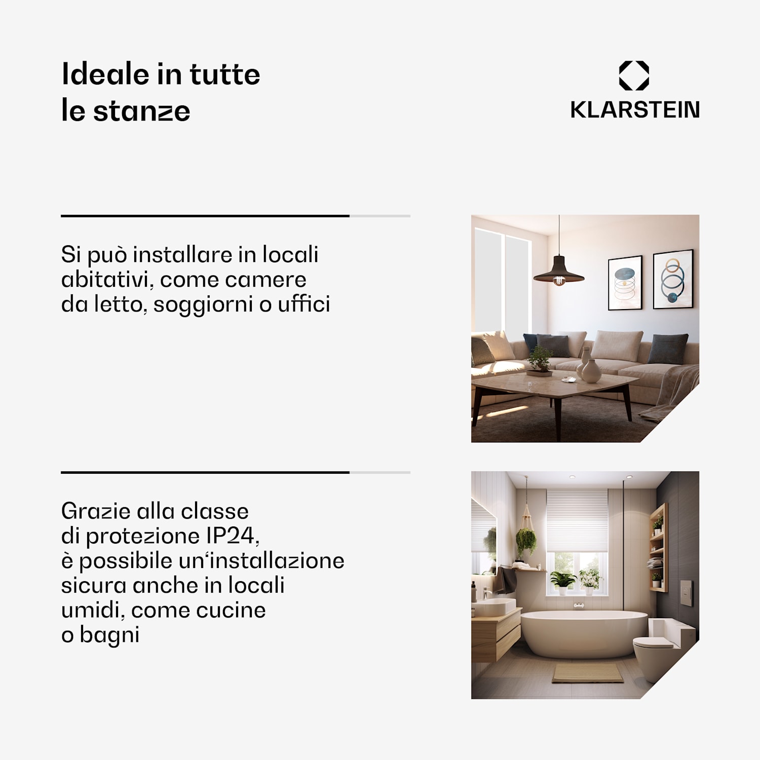 Lindholm, riscaldatore a convezione, termostato, timer, 2000W Bianco