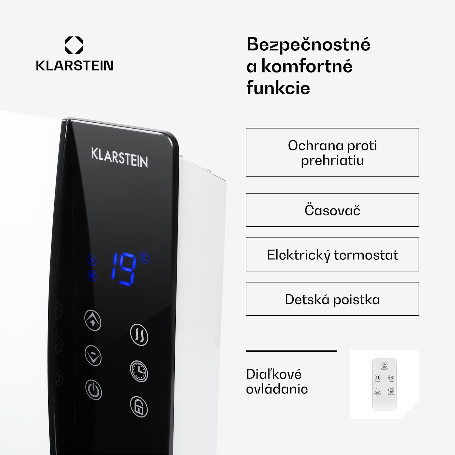 Lindholm, konvektor, termostat, časovač, 2000 W Biela