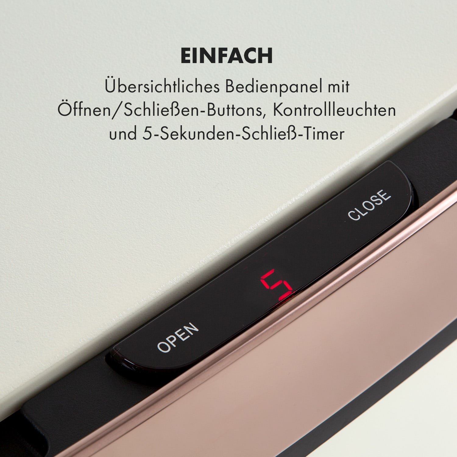 Royal Trash Rose Gold Sensor-Mülleimer 72 Liter Edelstahl Roségold-Metallic