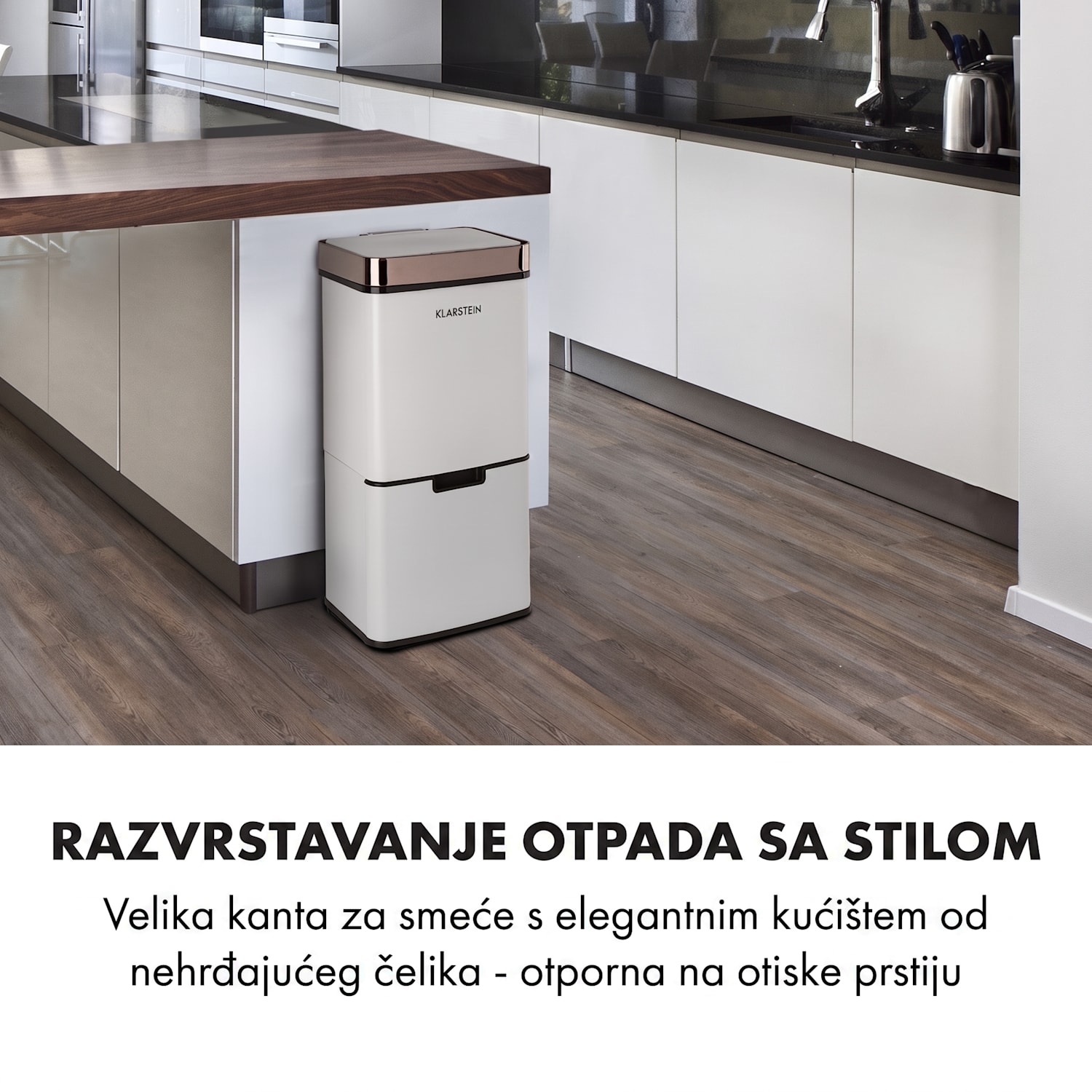 Royal Trash Rose Gold, kanta za smeće sa senzorom, 72 l, nehrđajući čelik, ružičasto zlatna Ružičasto-zlatna metalik