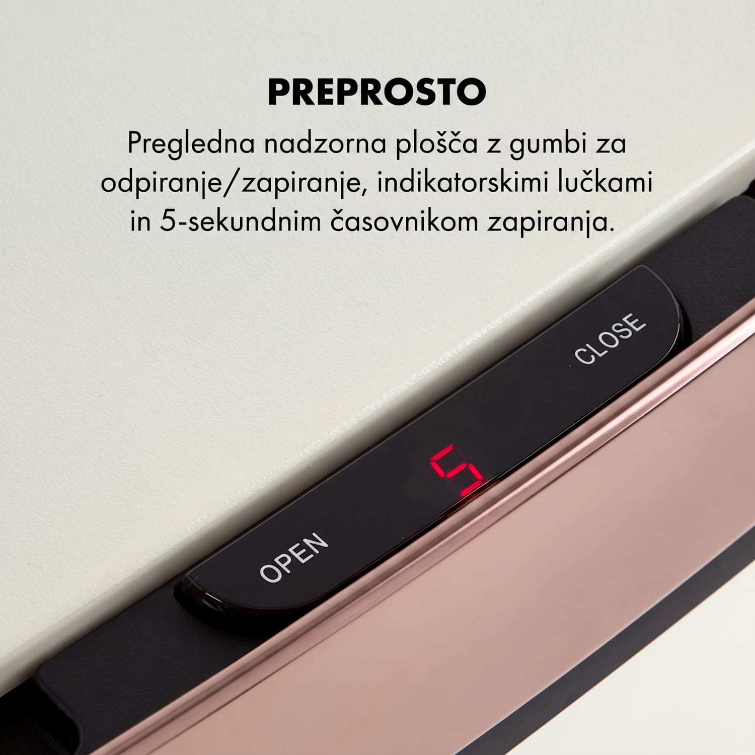Royal Trash Rose Gold, koš za odpadke s senzorjem, 72 l, nerjaveče jeklo, zlatorozasta Zlato-roza kovinska