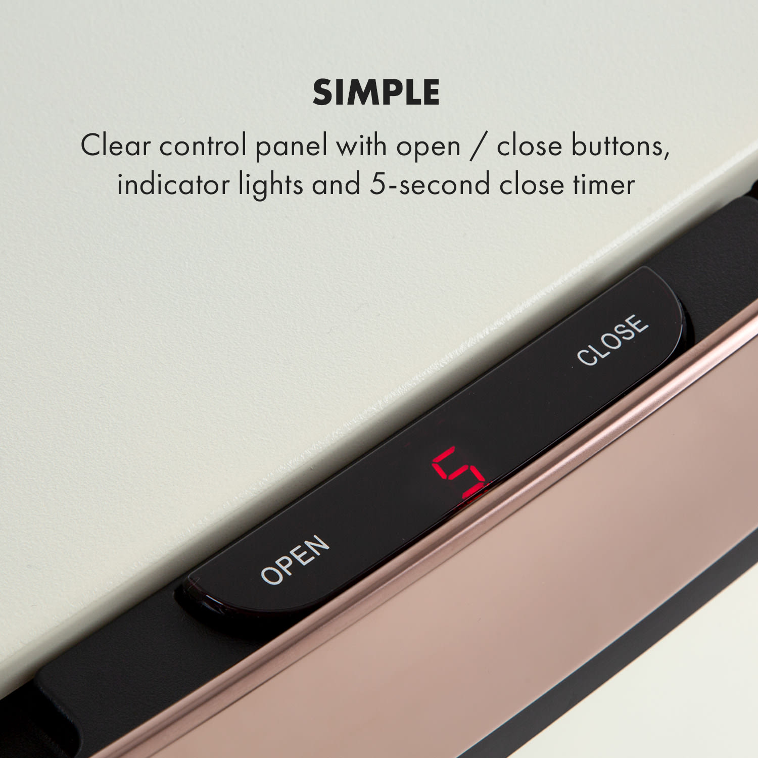 Royal Trash Rose Gold, kosz na śmieci z czujnikiem, 72 l, stal szlachetna, różowo-złoty Różowe Złoto Metaliczne