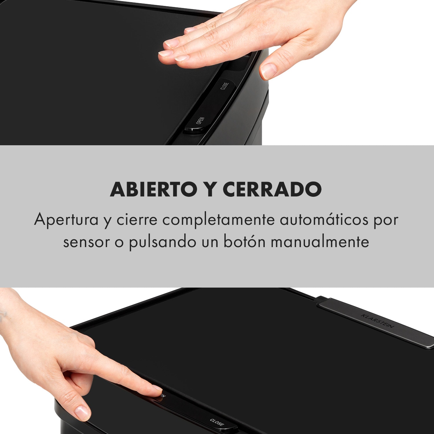 Royal Trash Matte Black Cubo de basura con sensor 72 litros acero inoxidable color negro mate 