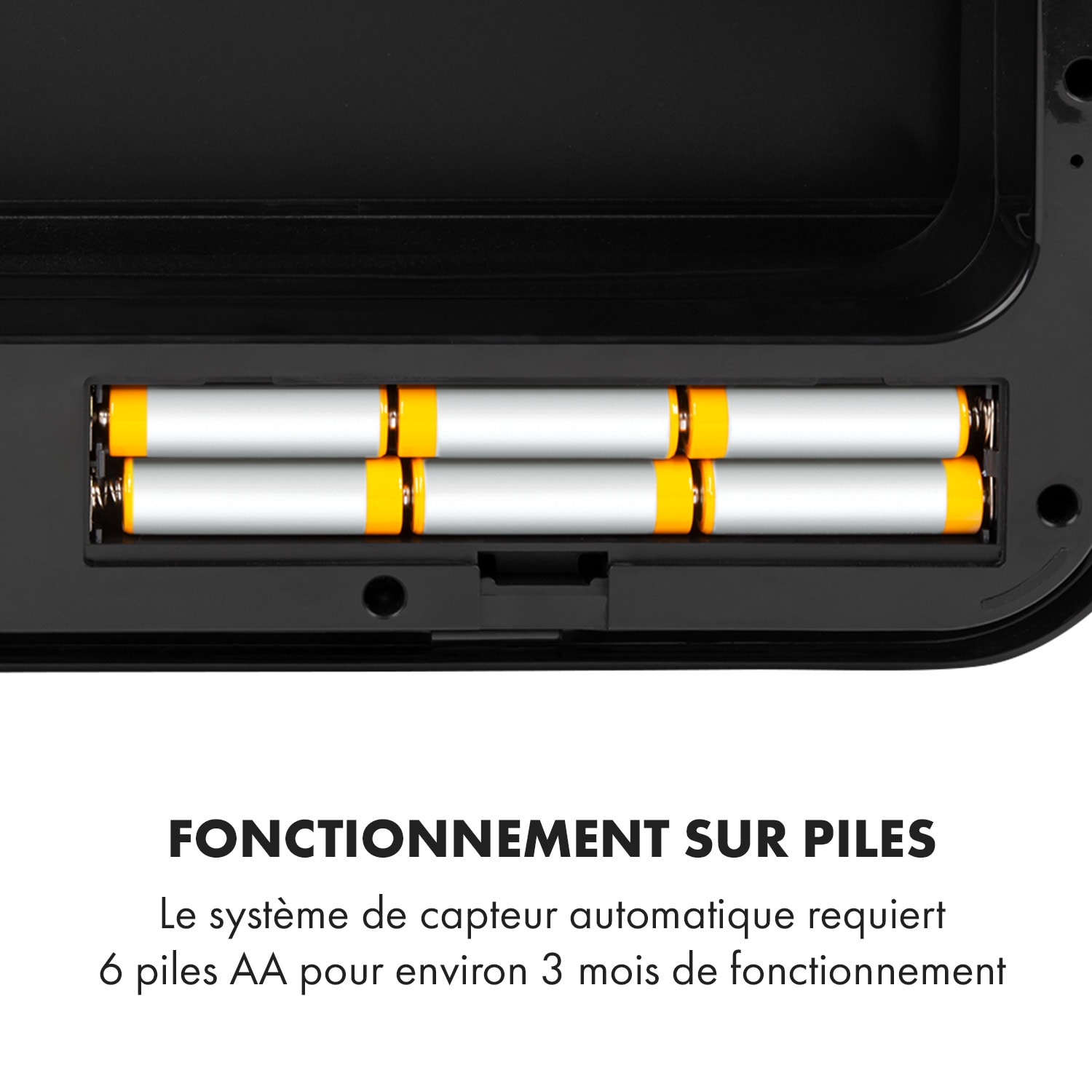 Royal Trash Matte black Poubelle à capteur 72 L acier inoxydable noir mat Noir Mat