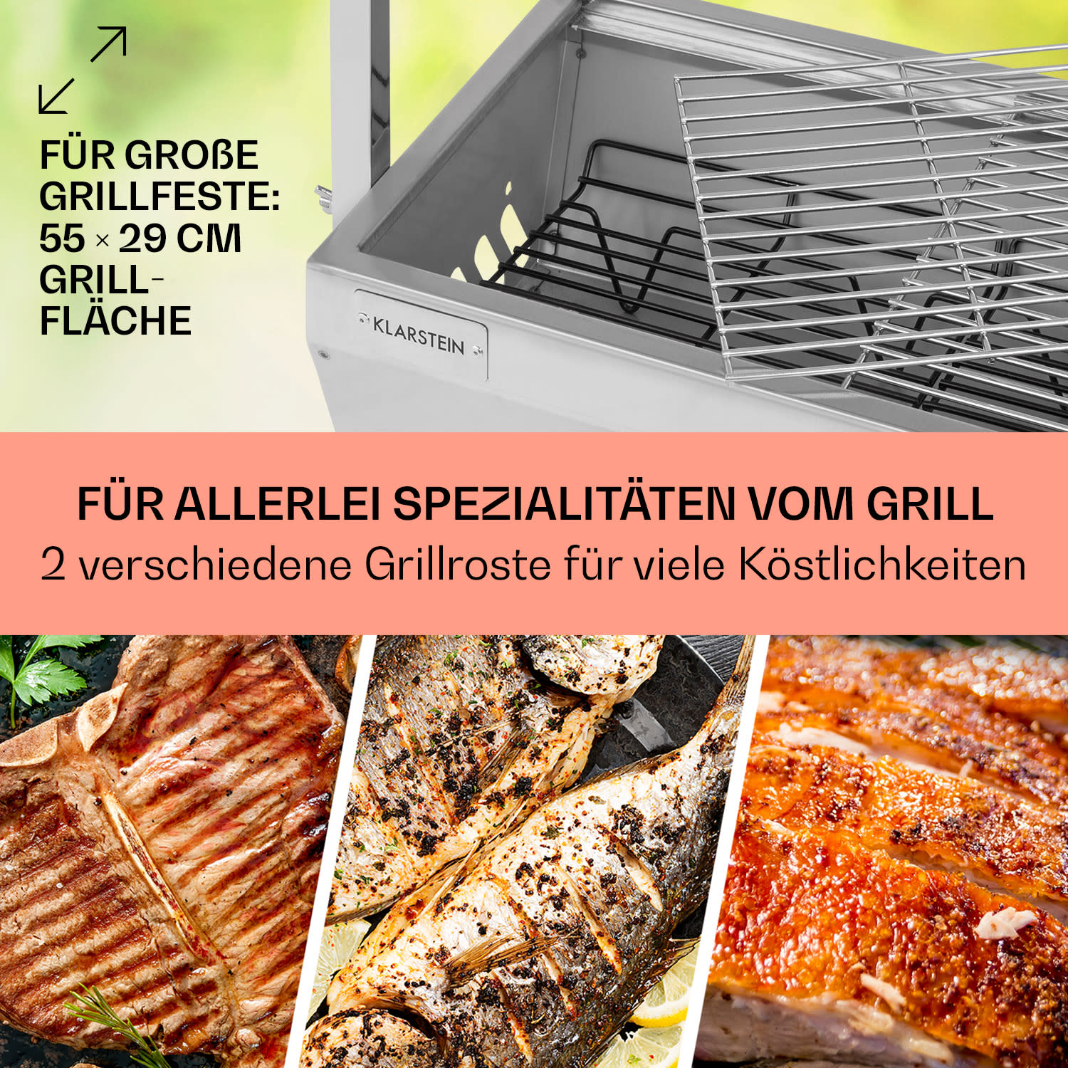 Sauenland Mini Rotisserie-Grill Drehspieß 4W 12kg max. Edelstahl 