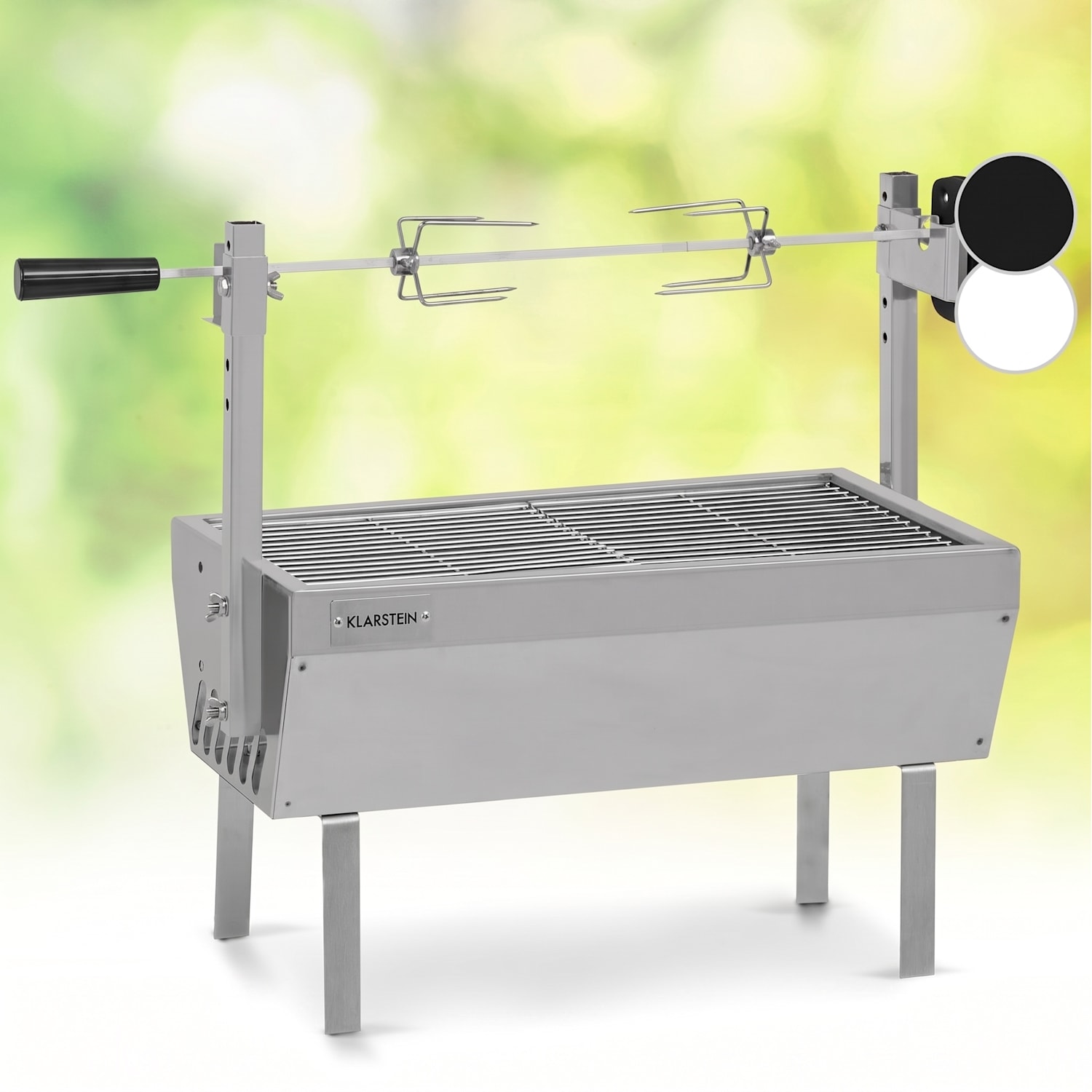 Sauenland Mini, γυριστή ψησταριά με σούβλα, περιστρεφόμενη σούβλα, 4 W, μέγιστο 12 kg, ανοξείδωτο ατσάλι 