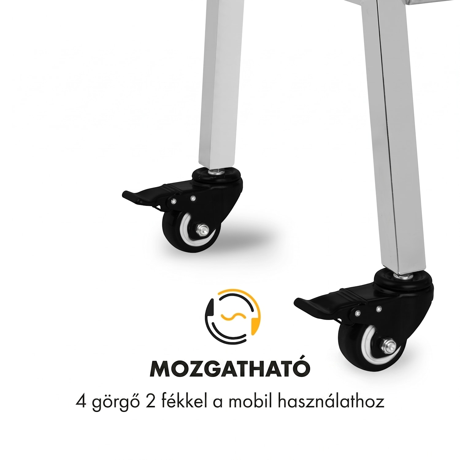 Sauenland Pro XL, malacsütő grill, forgó nyárs, 13 W, 4 kerék, rozsdamentes acél 