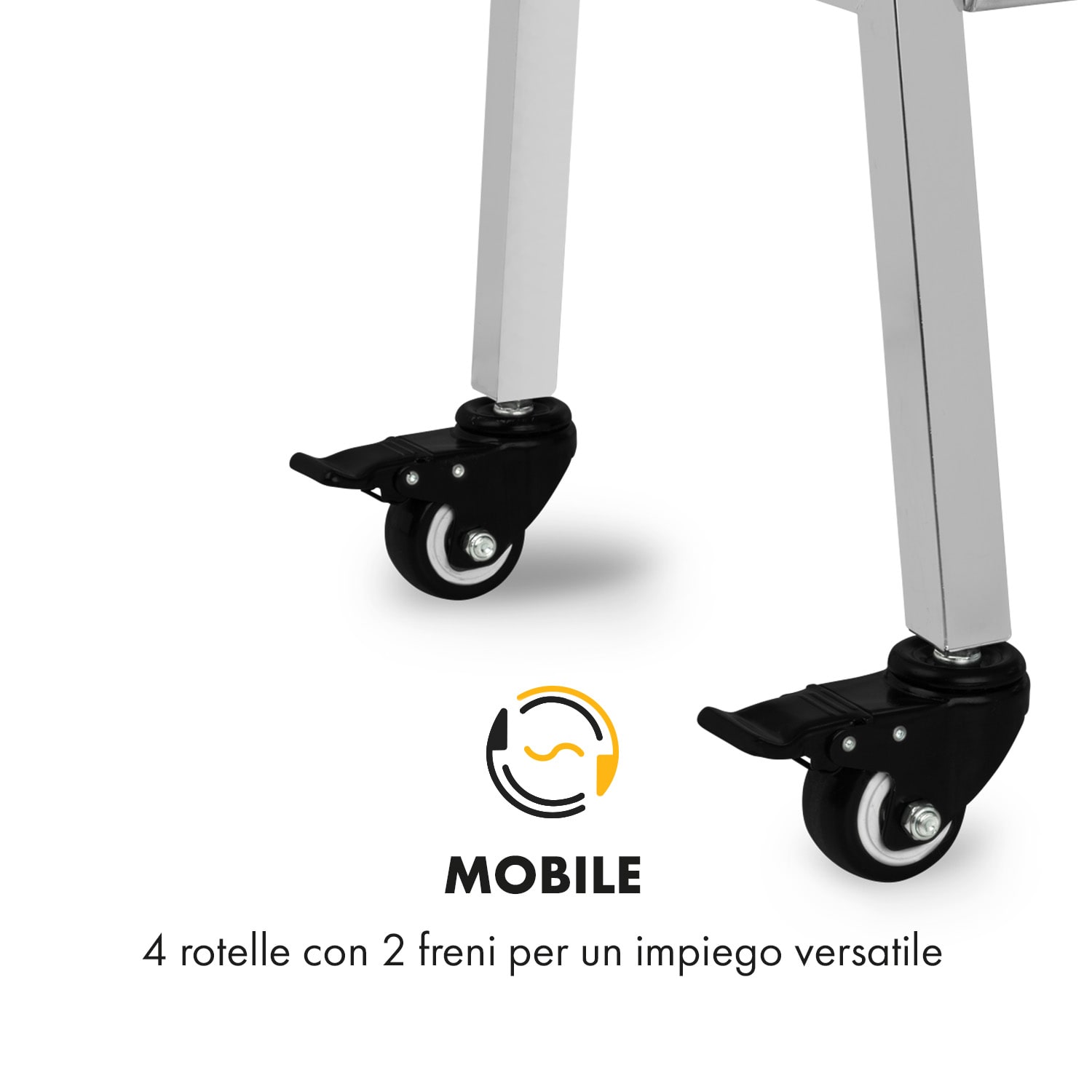 Sauenland Pro XL, Griglia per Maialino, Girarrosto, 4 Rotelle di Acciaio Inox, 15W 