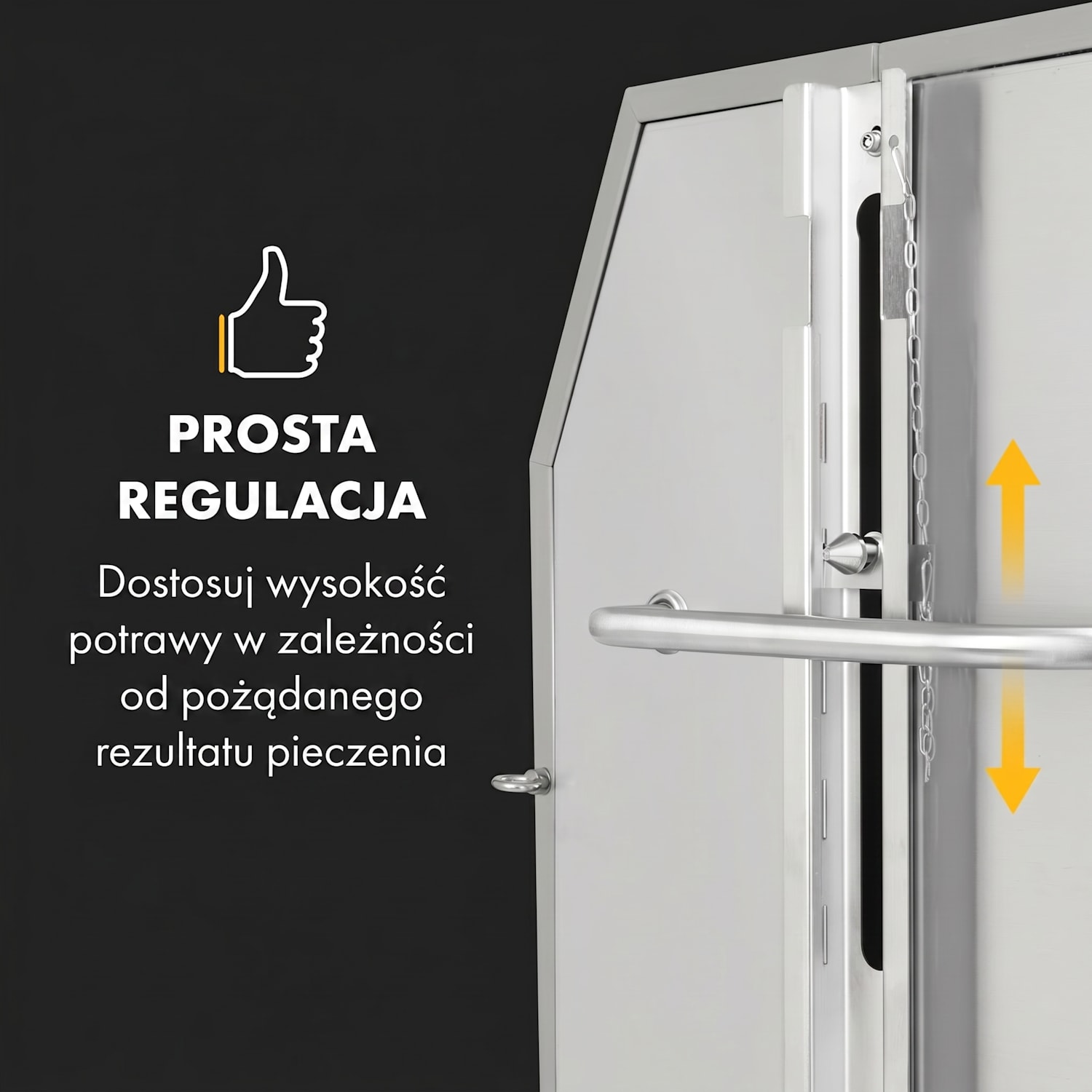 Sauenland Pro XL, grill do pieczenia prosiaka, rożen, 13 W, 4 kółka, stal szlachetna 