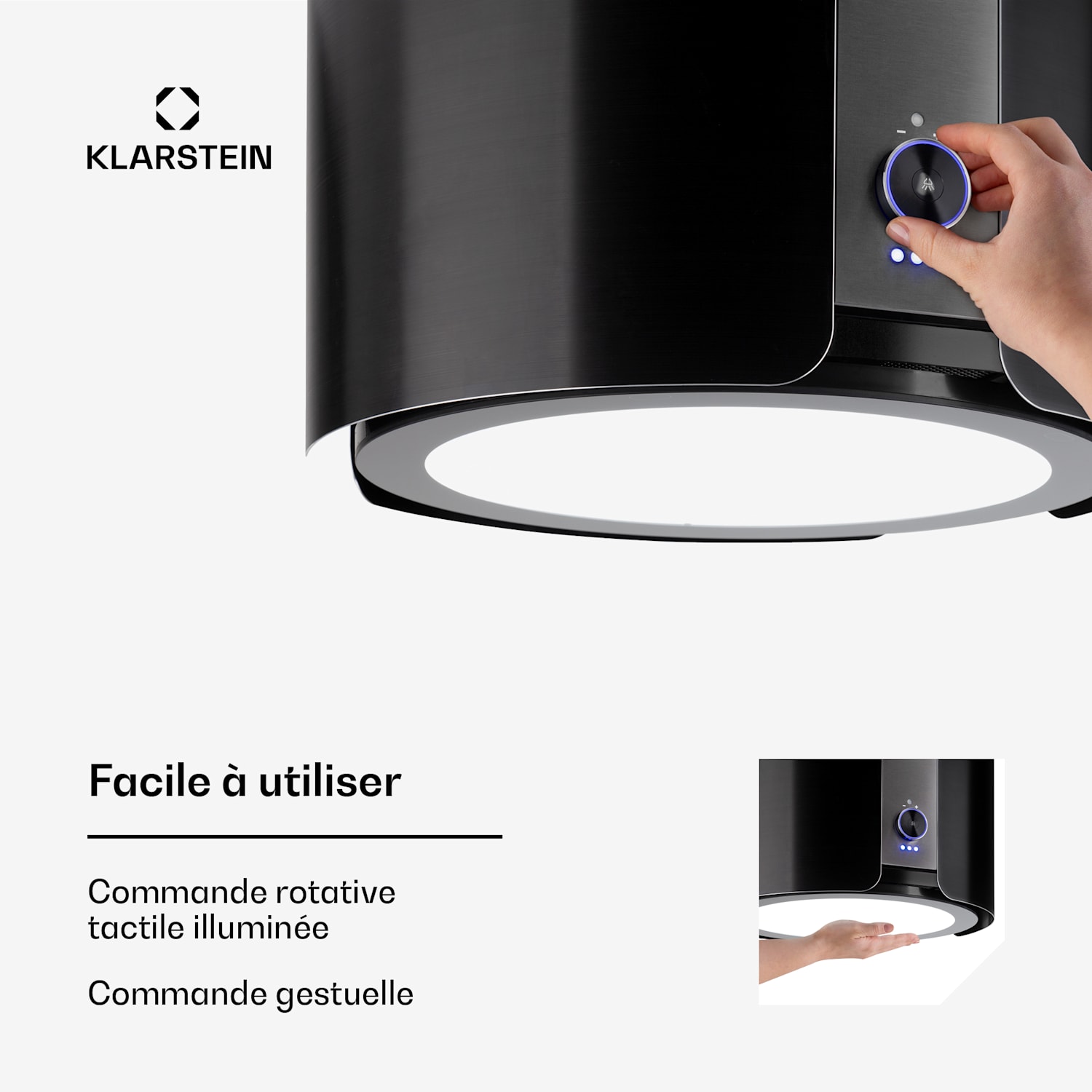 Skyfall eilandafzuigkap Ø45cm luchtcirculatie 402m³/h LED rvs goud 